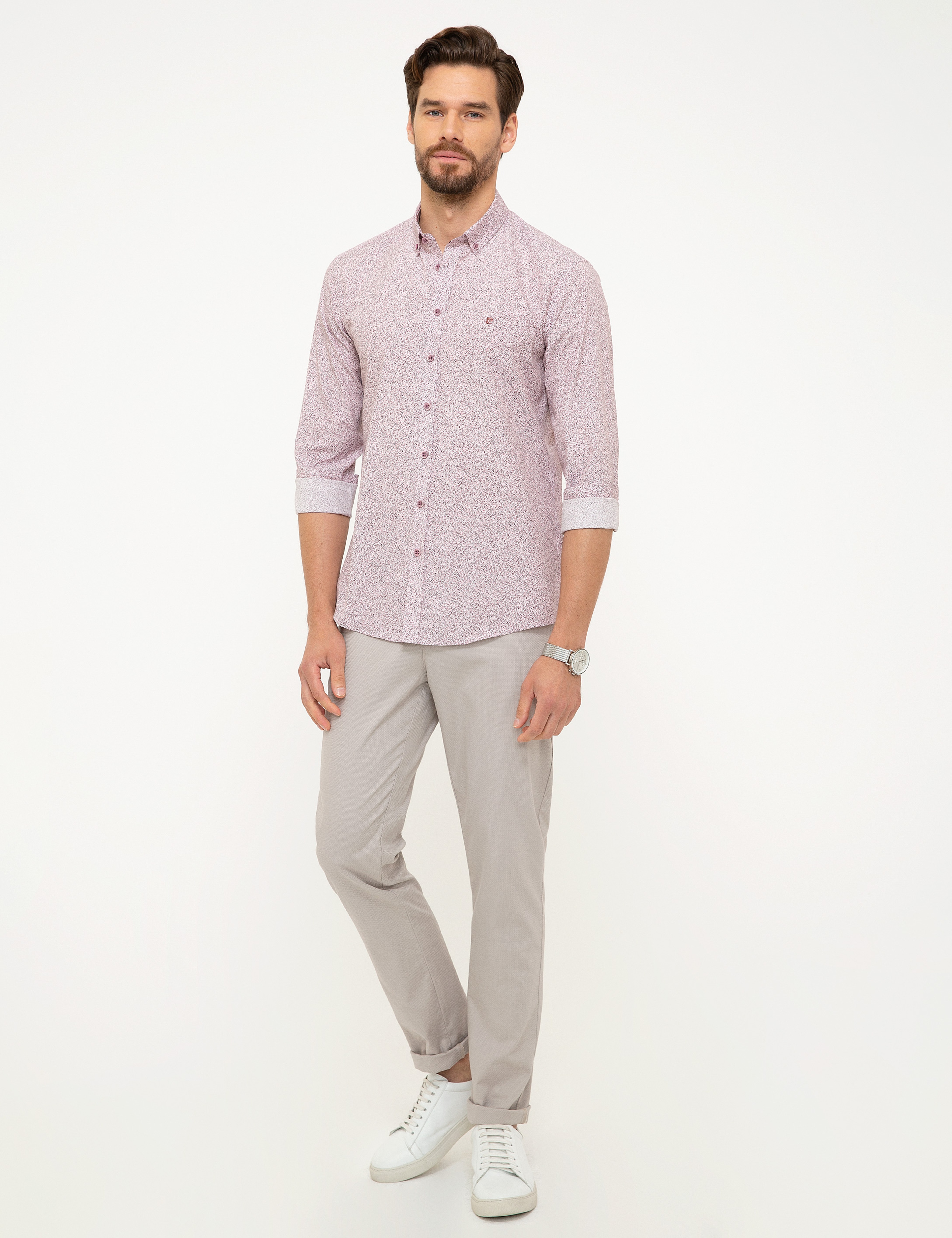 Bordo Slim Fit Gömlek