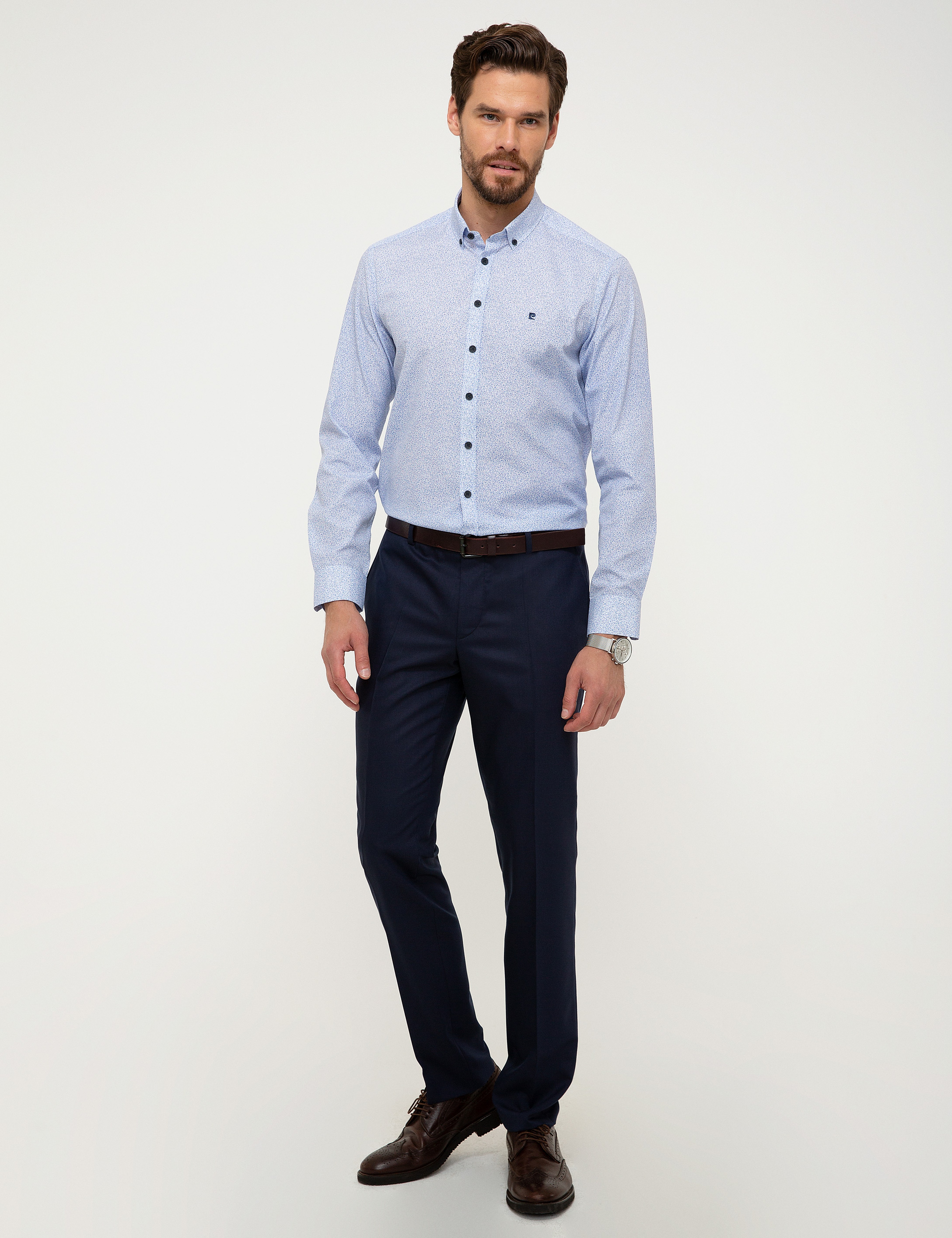 Mavi Slim Fit Gömlek - Image 4