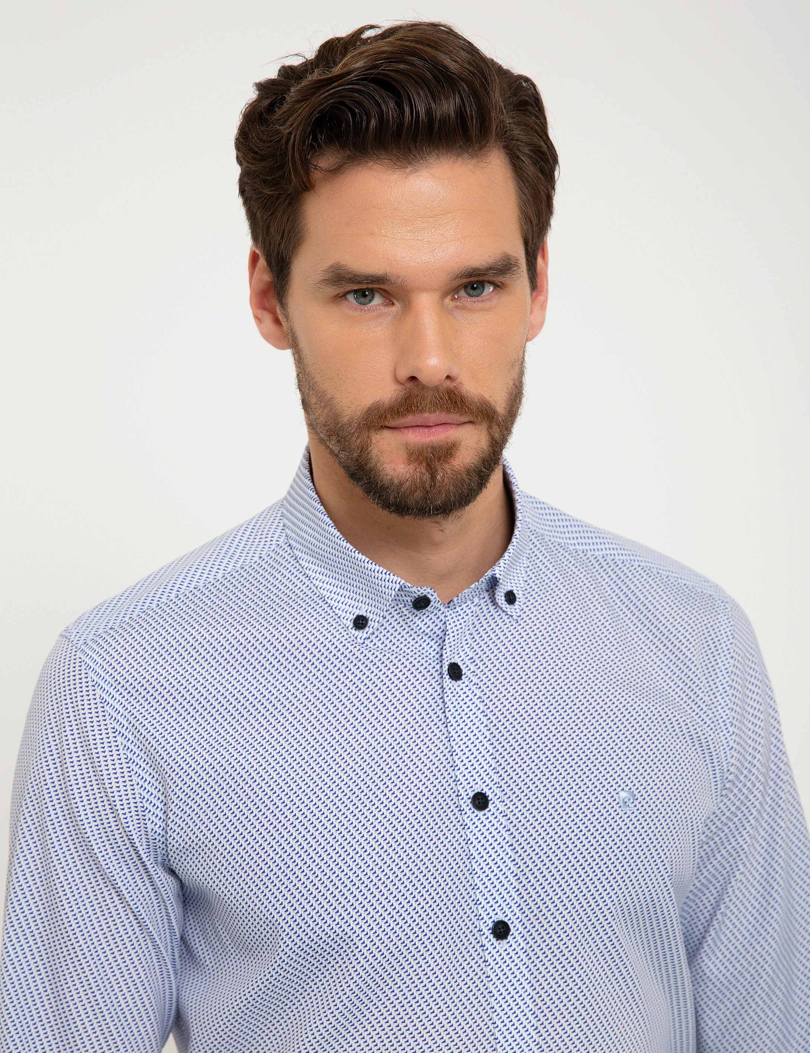 Mavi Slim Fit Gömlek