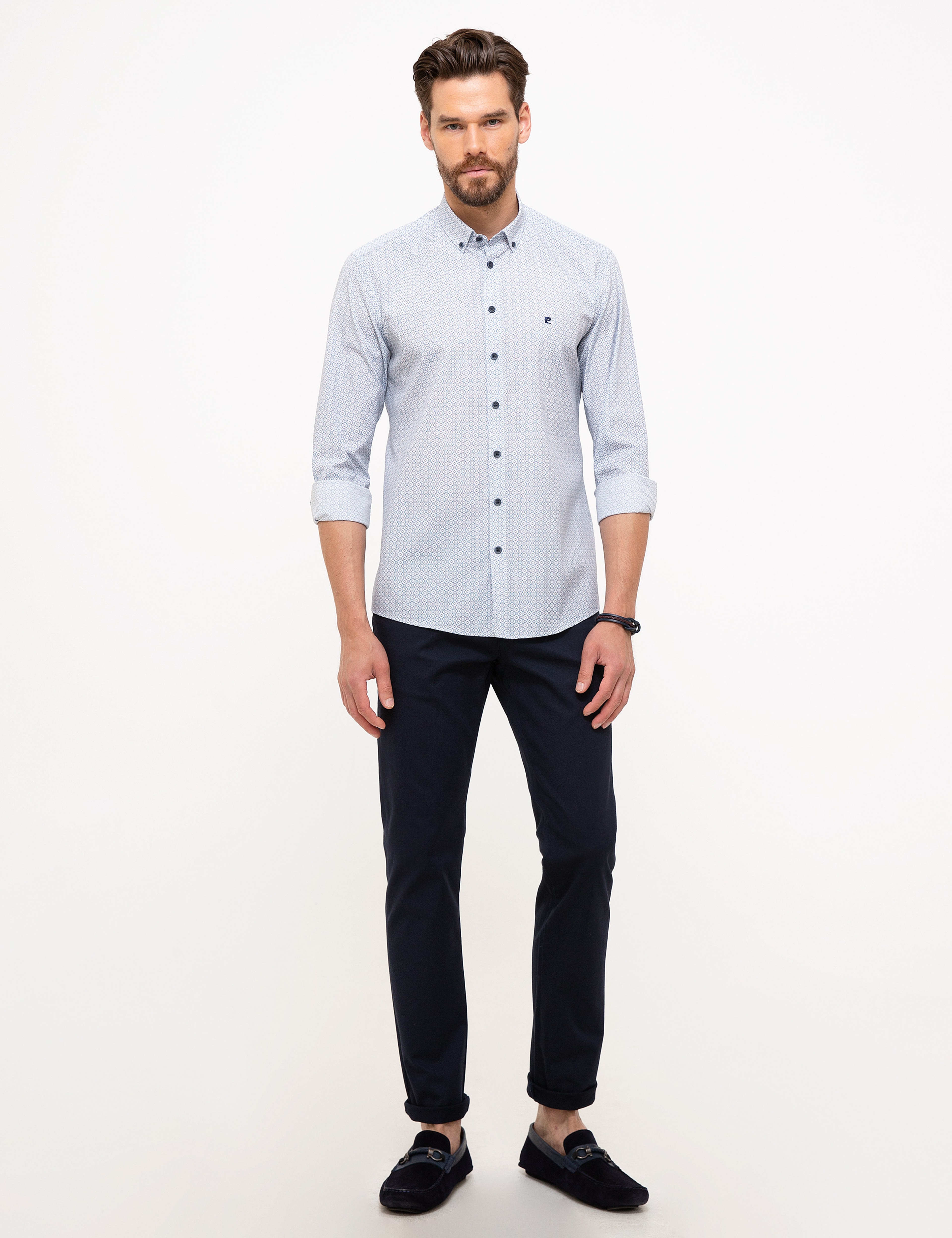 Lacivert Slim Fit Gömlek - Image 4