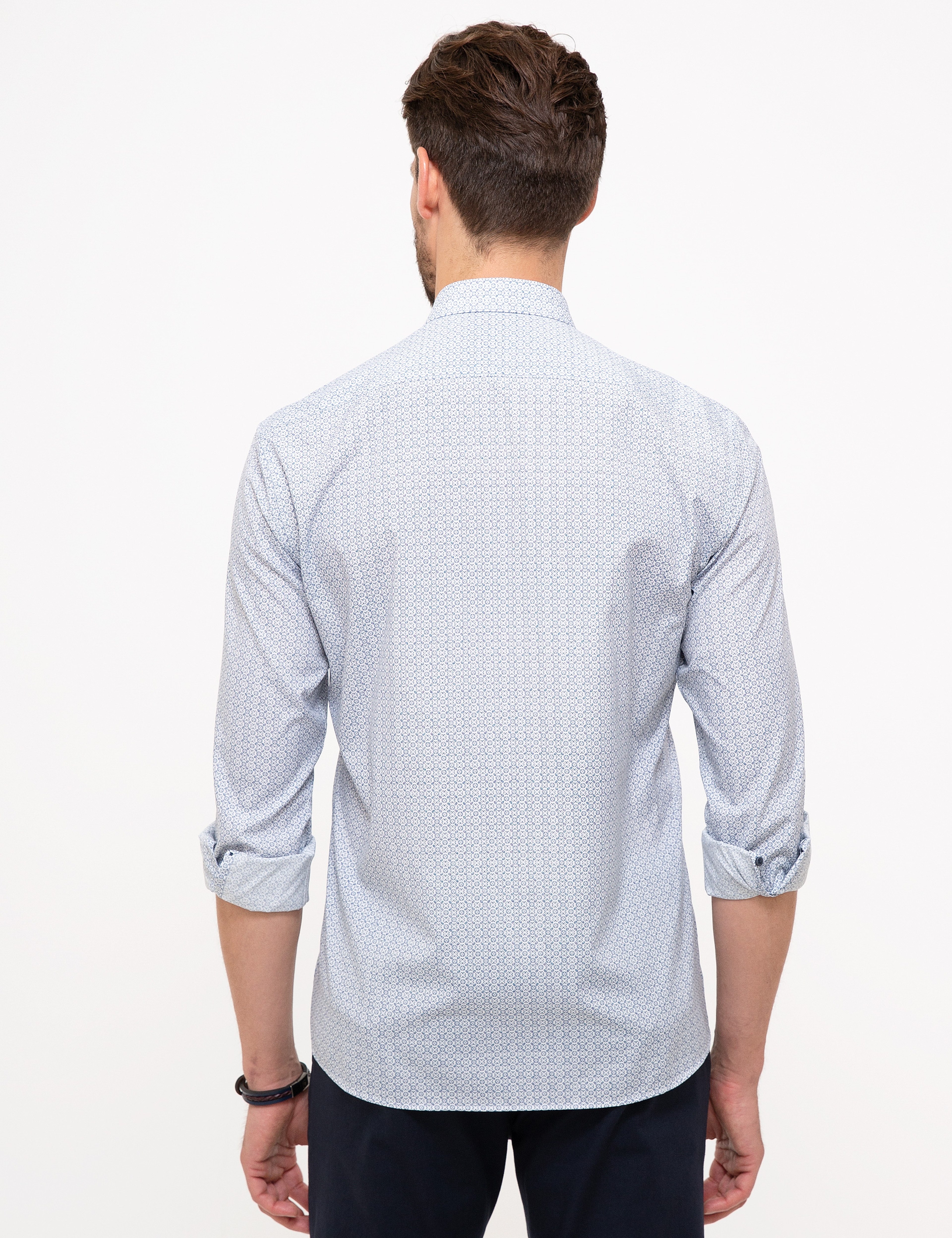 Lacivert Slim Fit Gömlek - Image 3