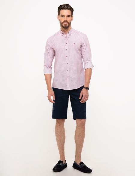 Bordo Slim Fit Uzun Kollu Gömlek - 50211222012