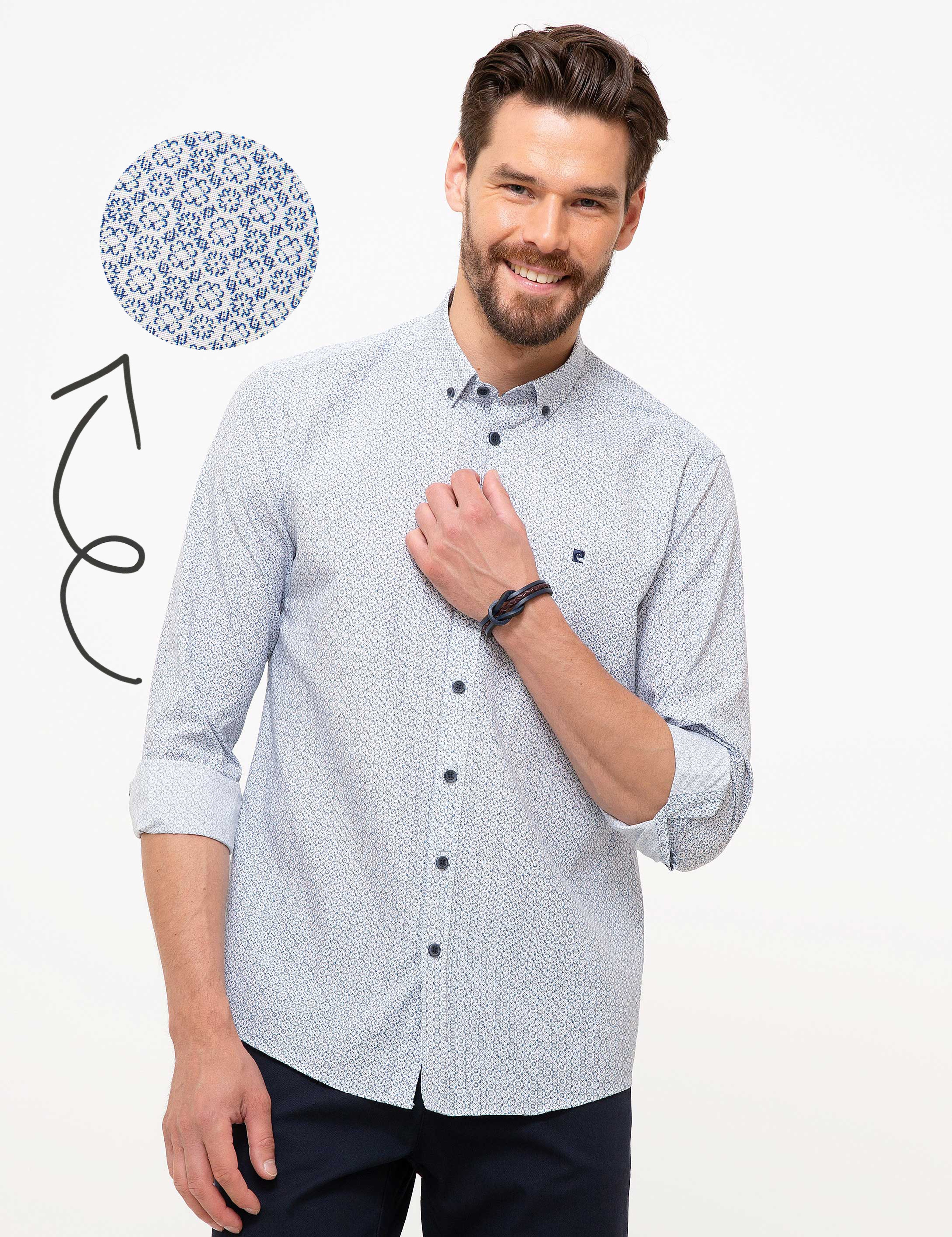 Lacivert Slim Fit Gömlek - Image 1