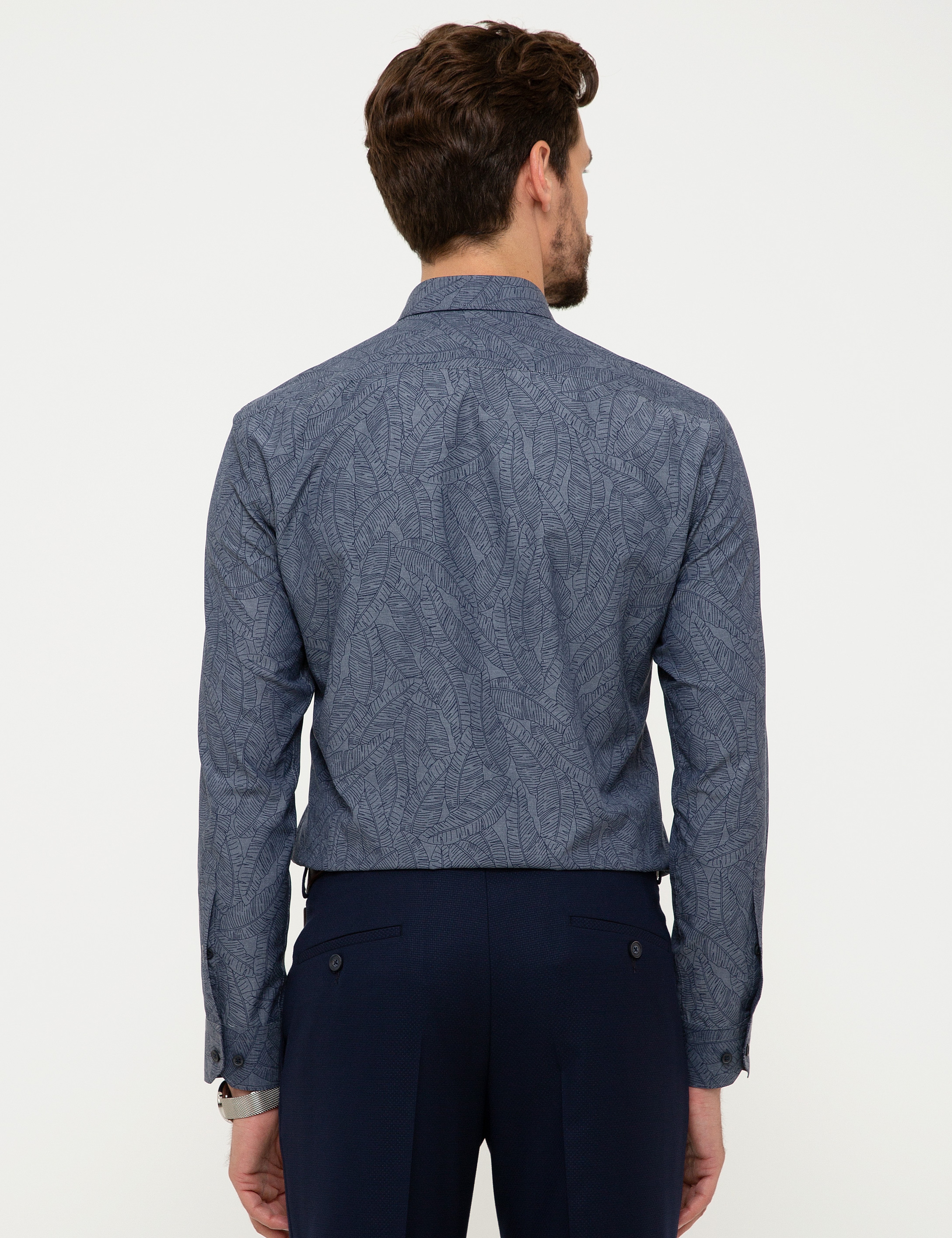 Lacivert Slim Fit Gömlek