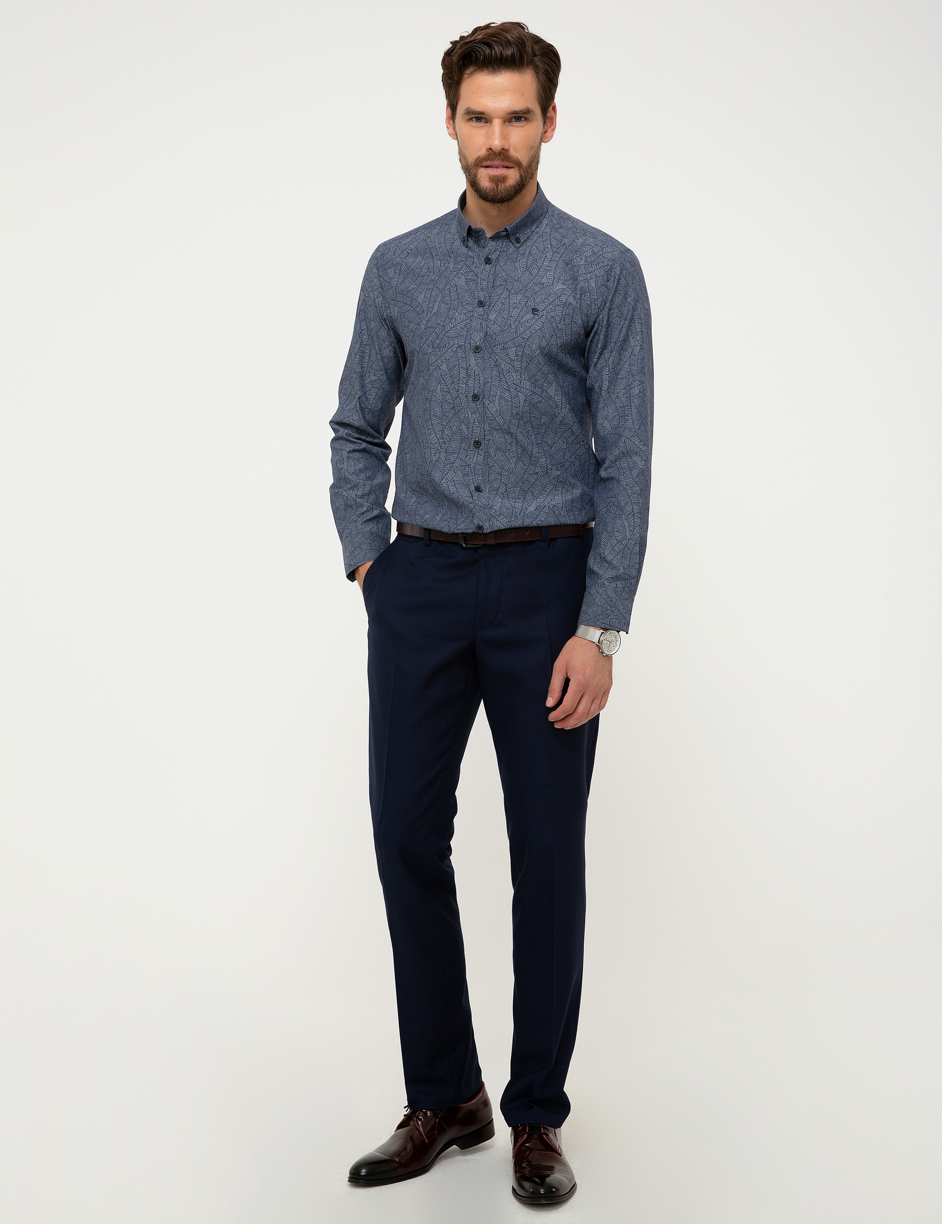 Lacivert Slim Fit Gömlek - Image 4