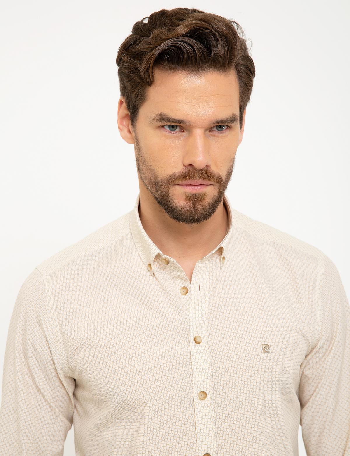 Bej Slim Fit Gömlek - 50211224016