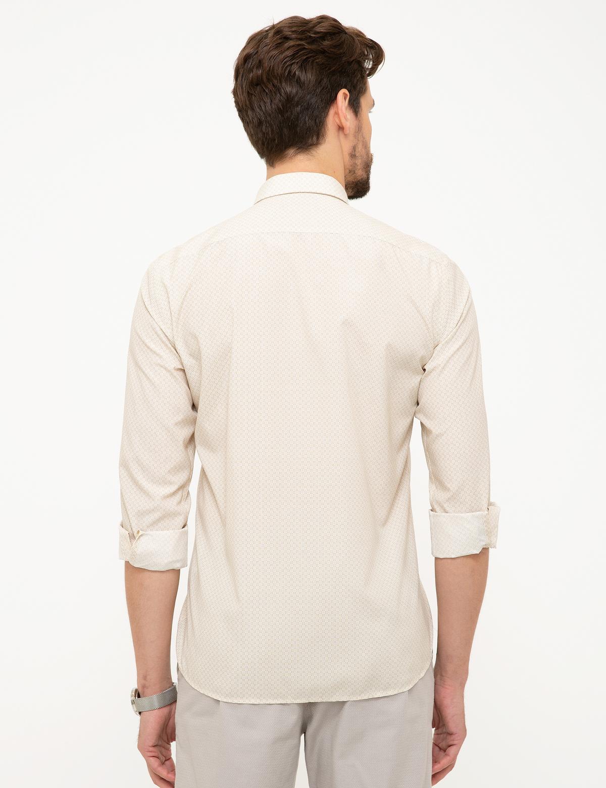 Bej Slim Fit Gömlek - 50211224016