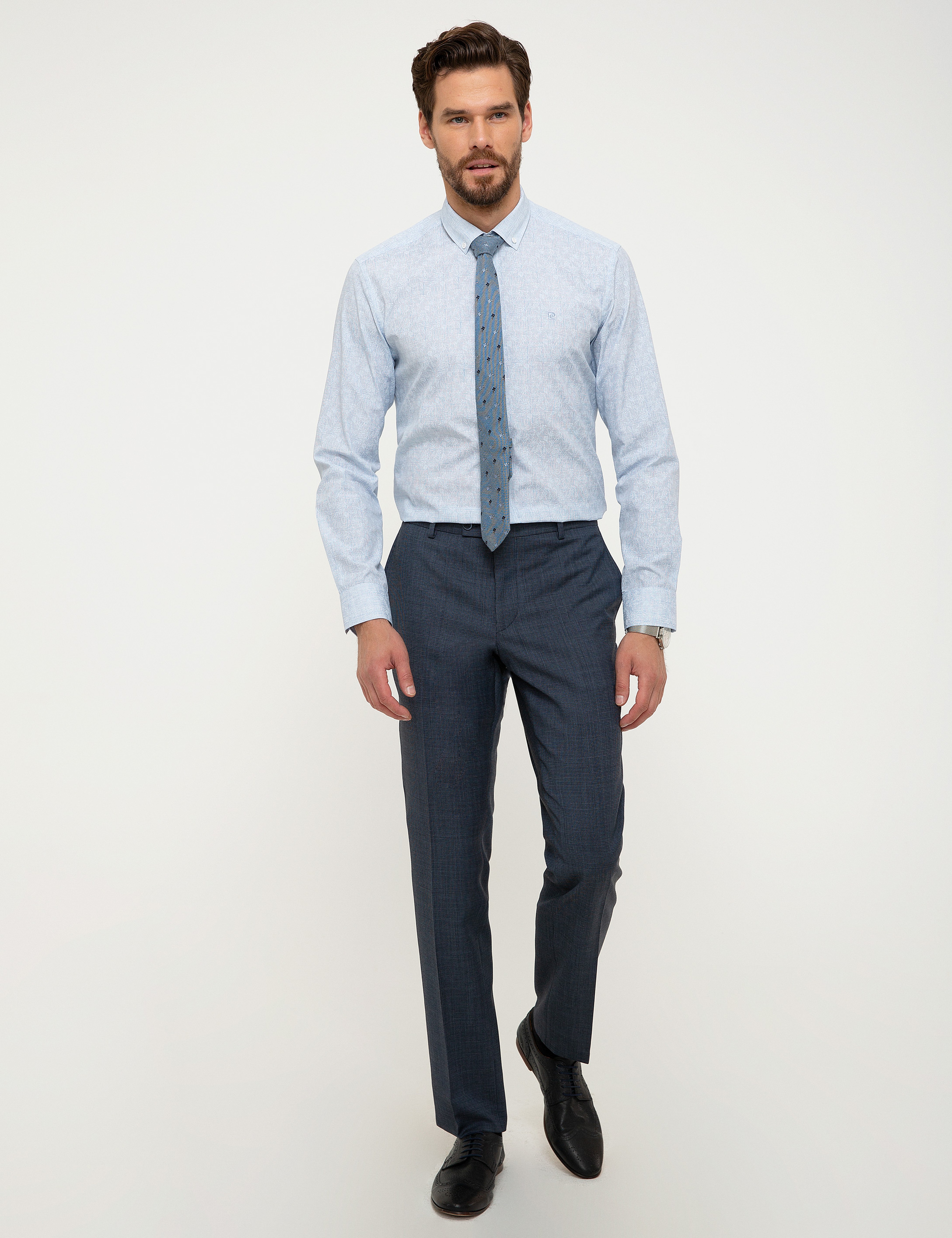 Açık Mavi Slim Fit Gömlek - Image 4
