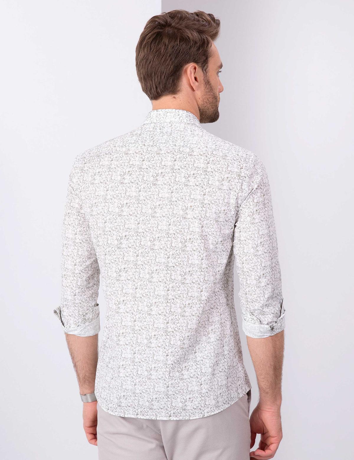 Yeşil Slim Fit Uzun Kollu Gömlek - 50211231010