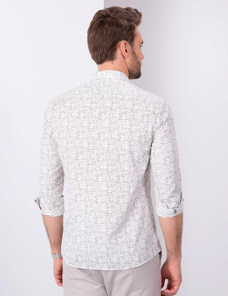 Yeşil Slim Fit Uzun Kollu Gömlek - 50211231010