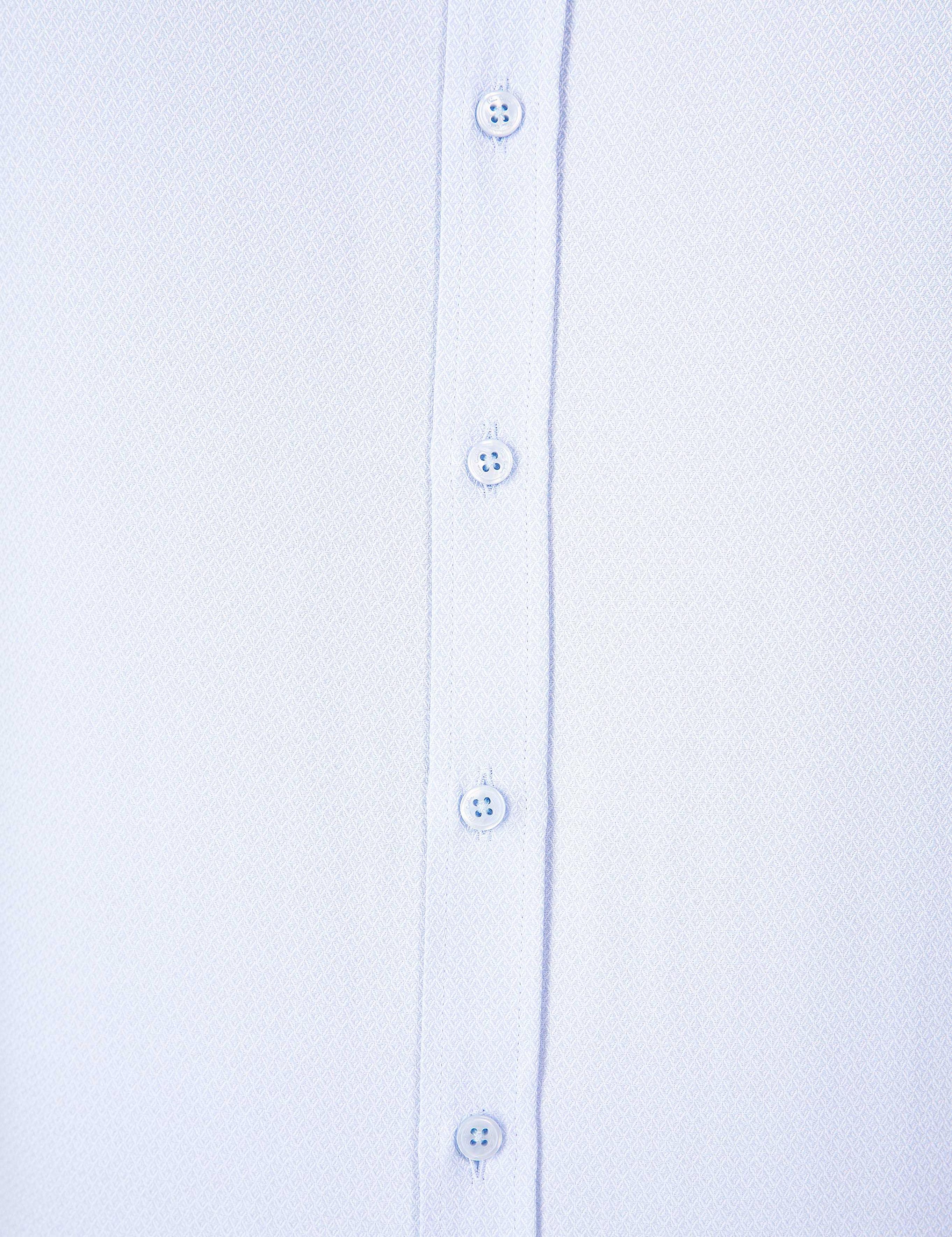 Açık Mavi Slim Fit Armürlü Gömlek