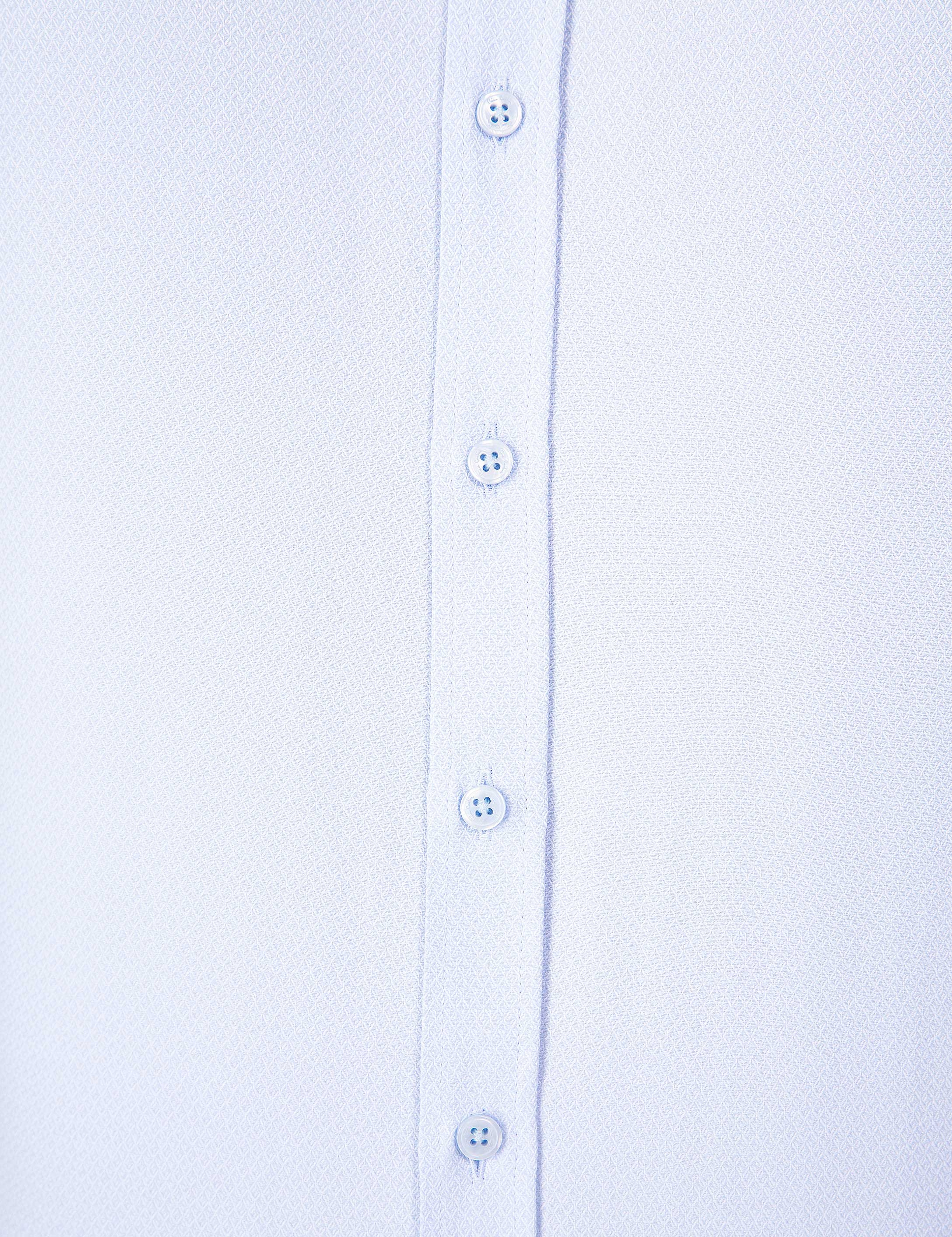 Açık Mavi Slim Fit Armürlü Gömlek