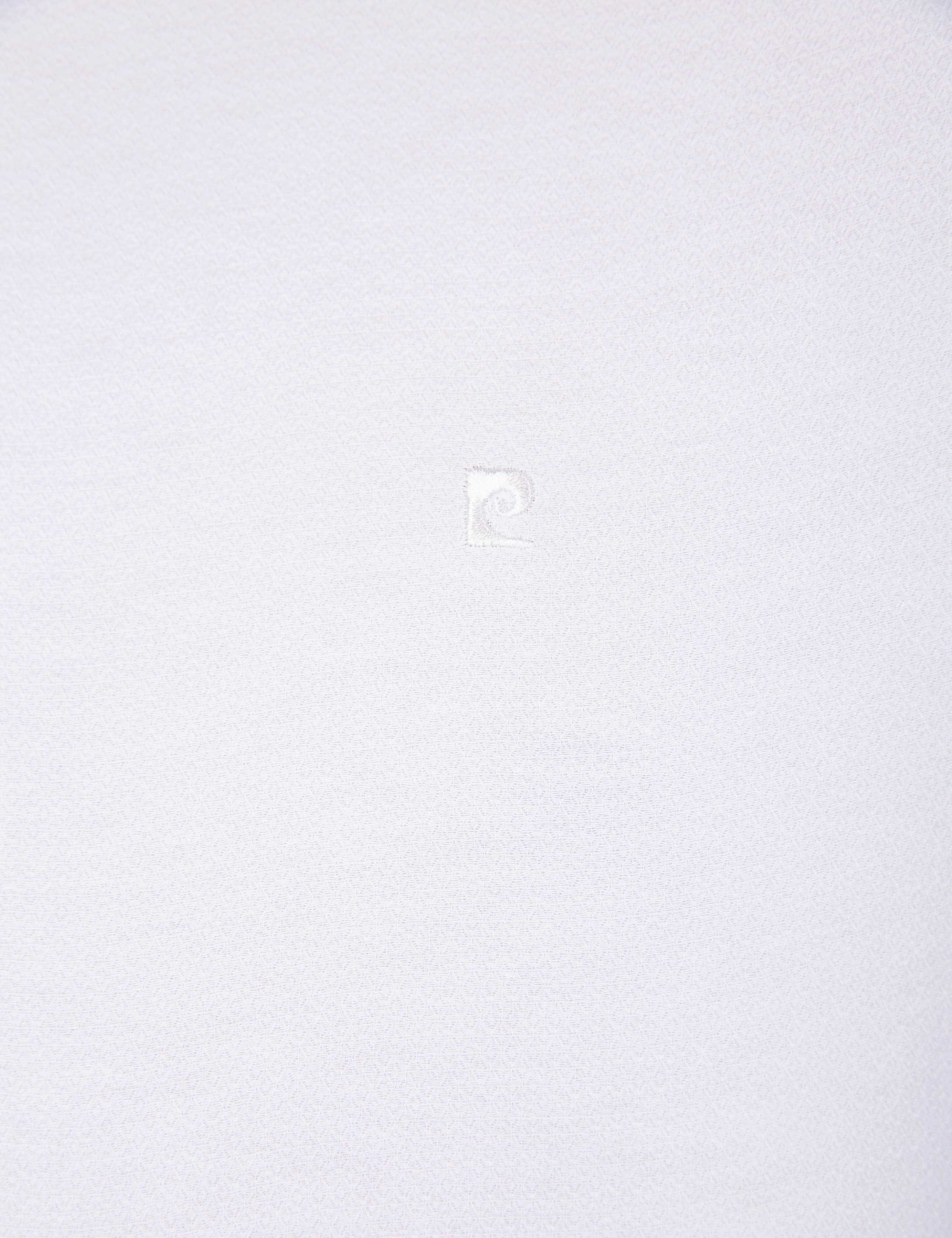 Beyaz Slim Fit Armürlü Gömlek - Image 5