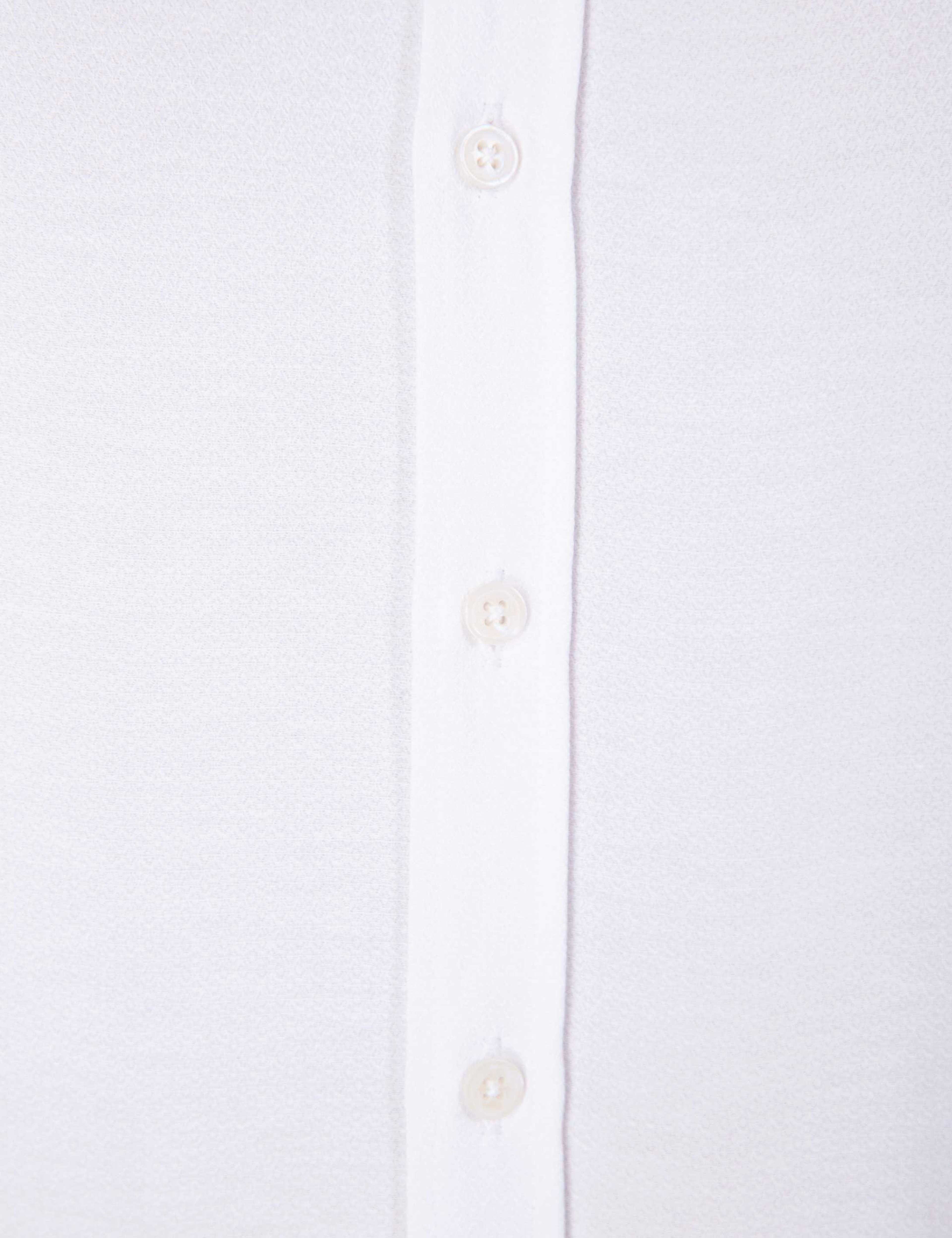 Beyaz Slim Fit Armürlü Gömlek - Image 6