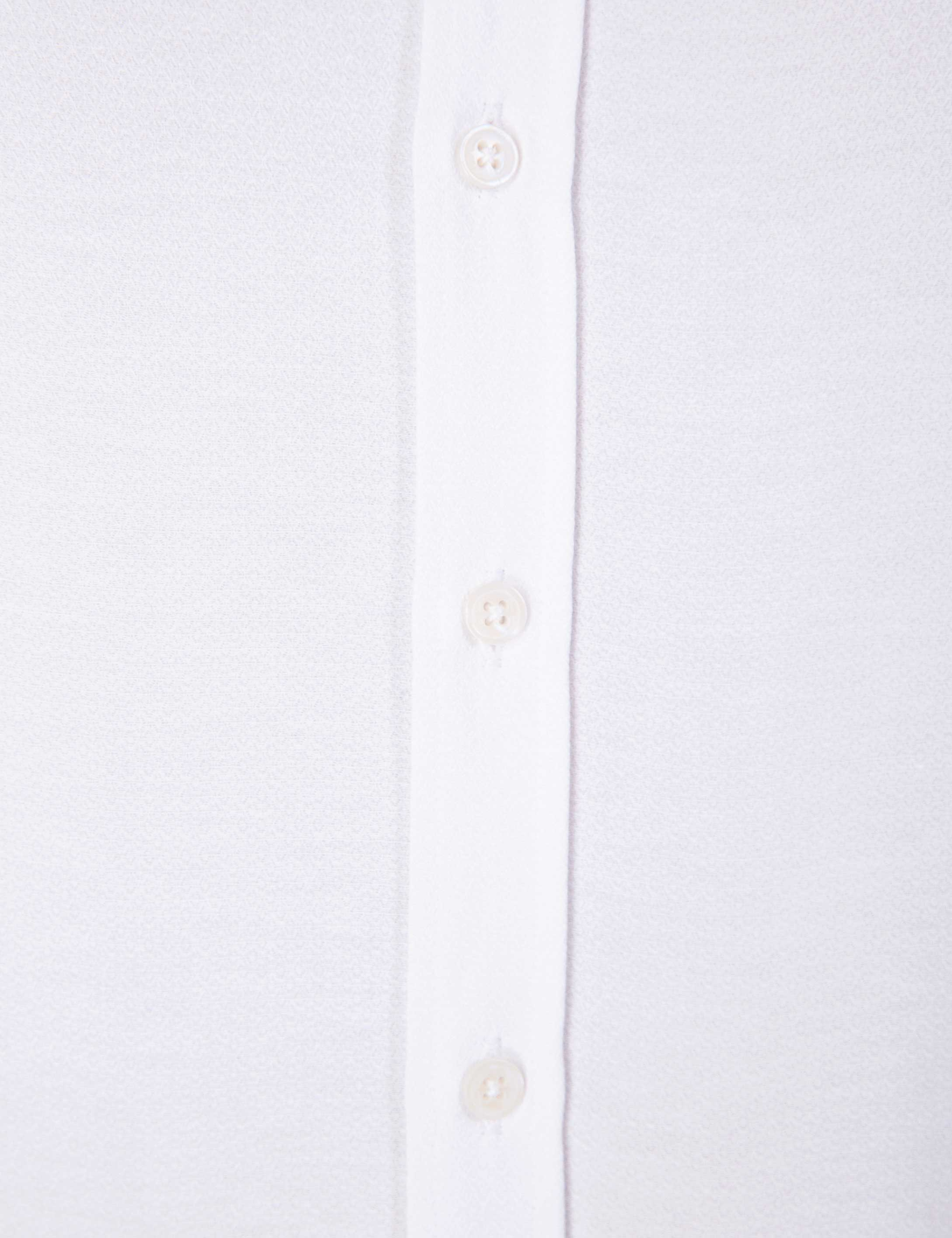 Beyaz Slim Fit Armürlü Gömlek