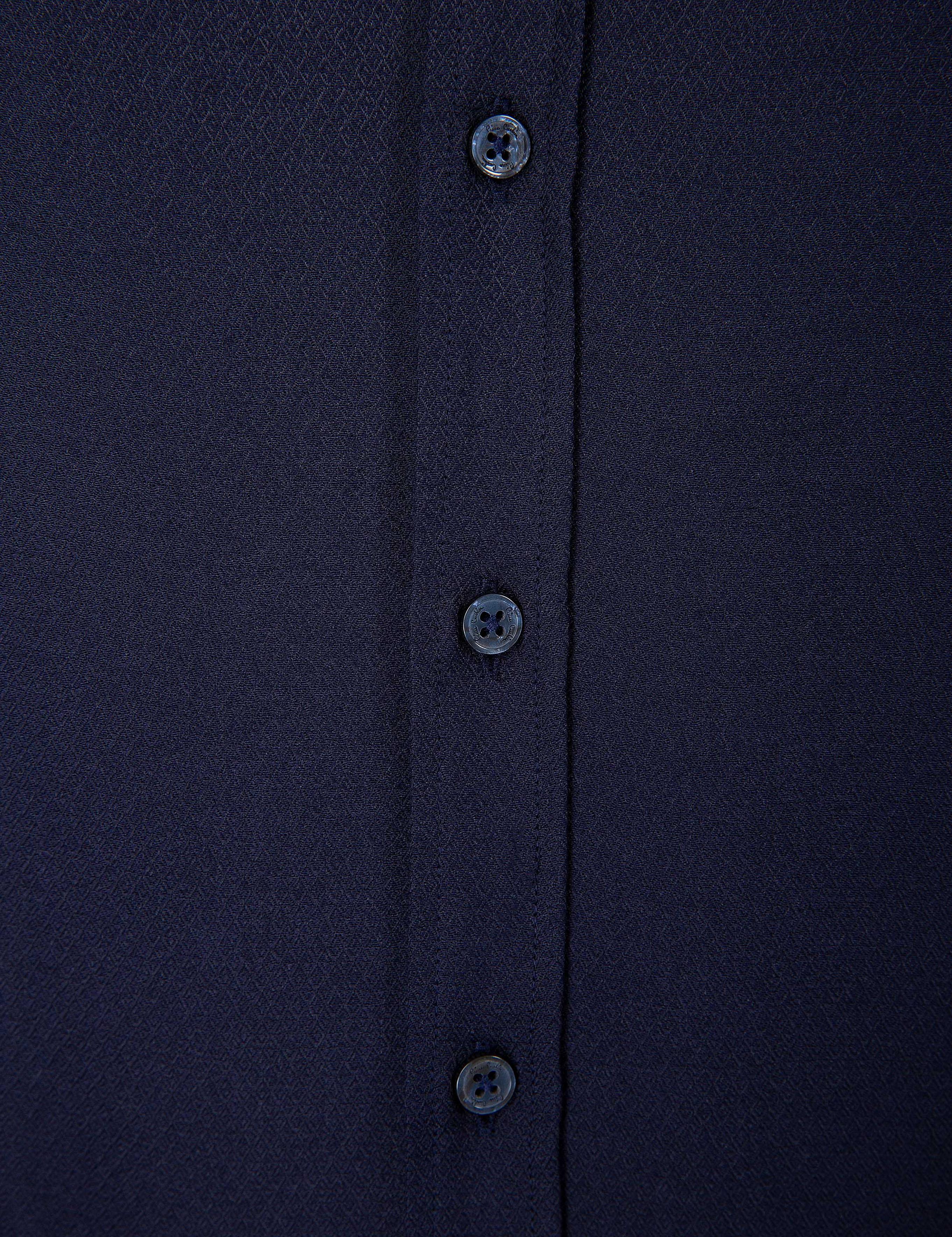 Lacivert Slim Fit Armürlü Gömlek