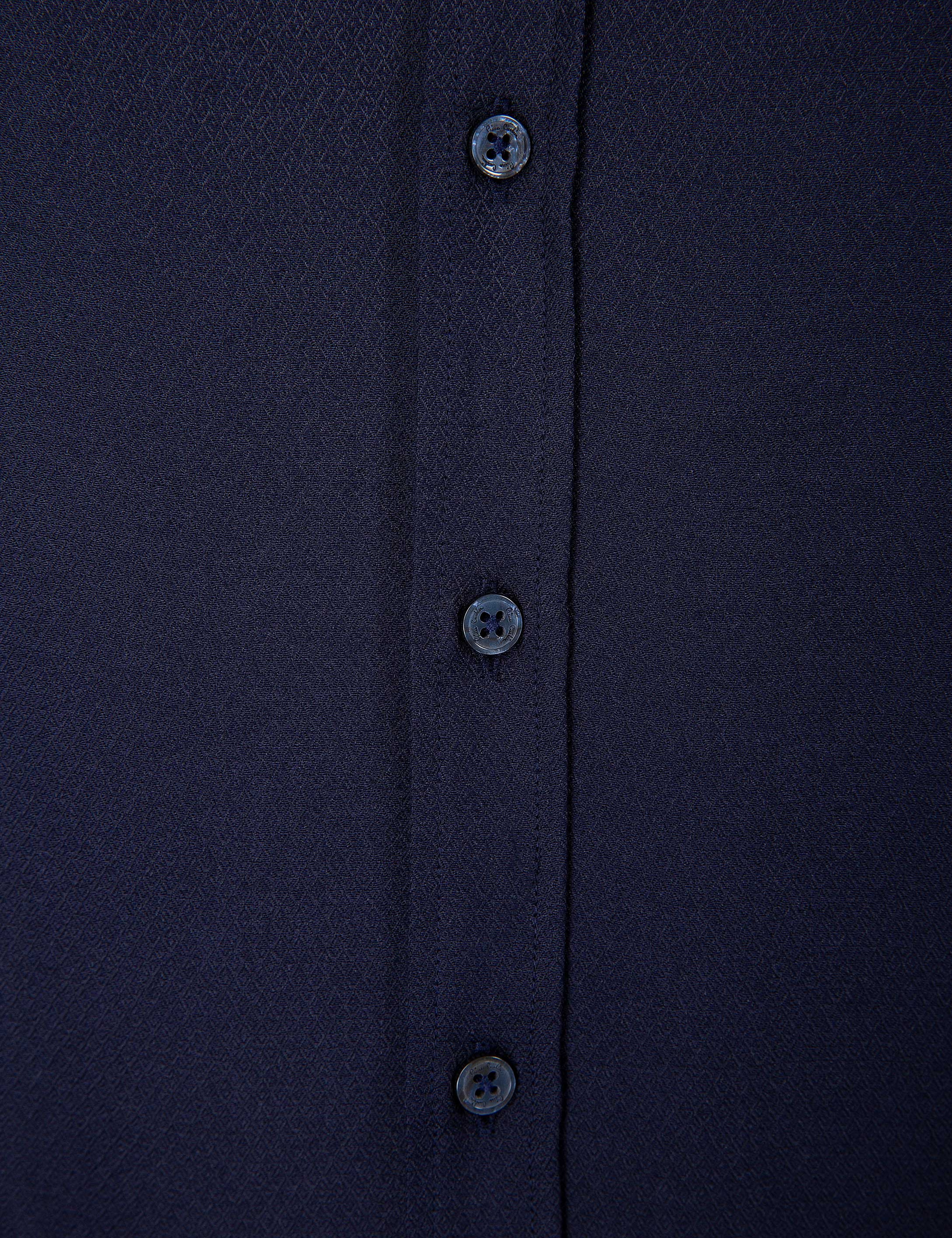 Lacivert Slim Fit Armürlü Gömlek - Image 6