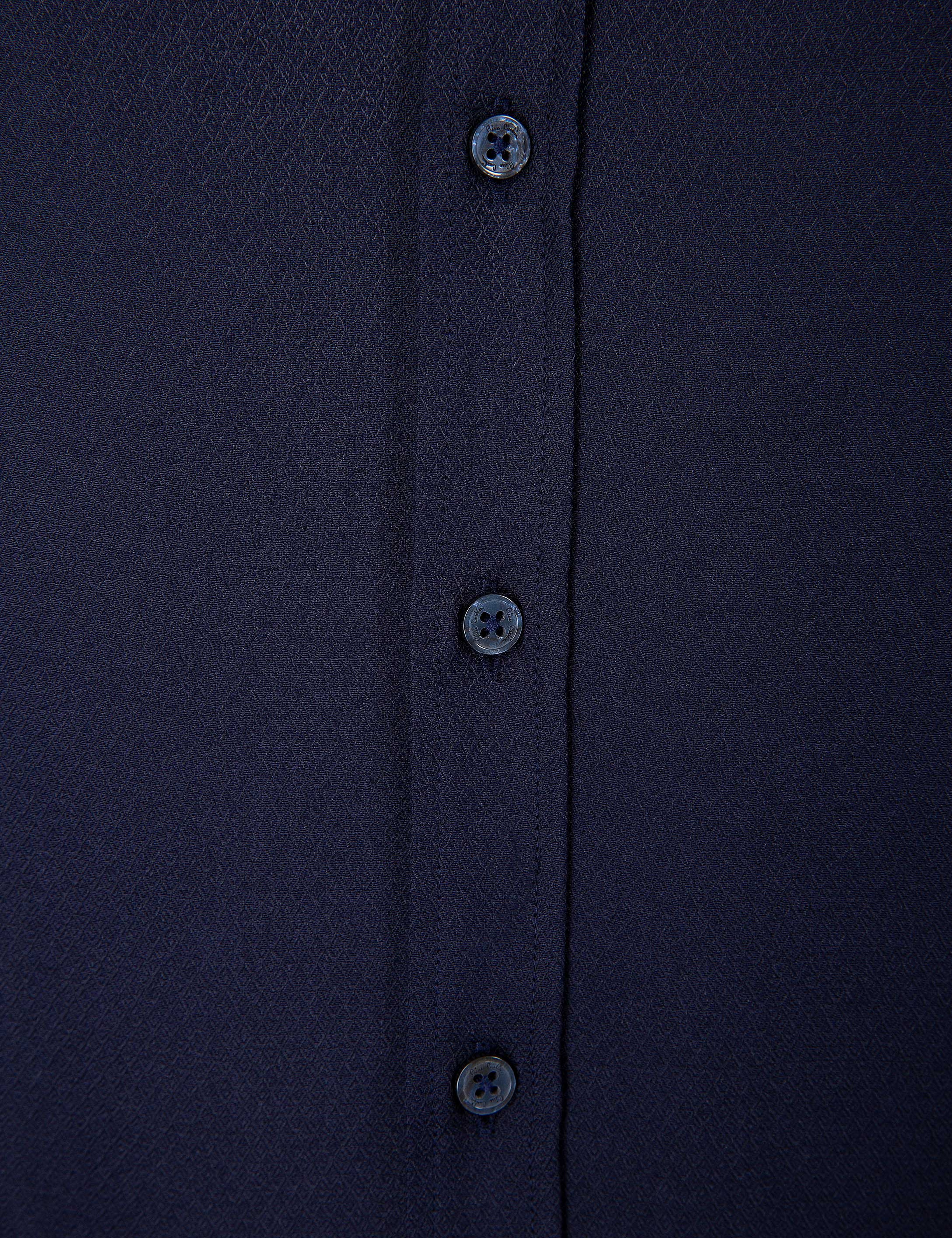 Lacivert Slim Fit Armürlü Gömlek