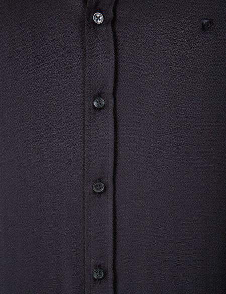 Siyah Slim Fit Armürlü Gömlek - 50211258034