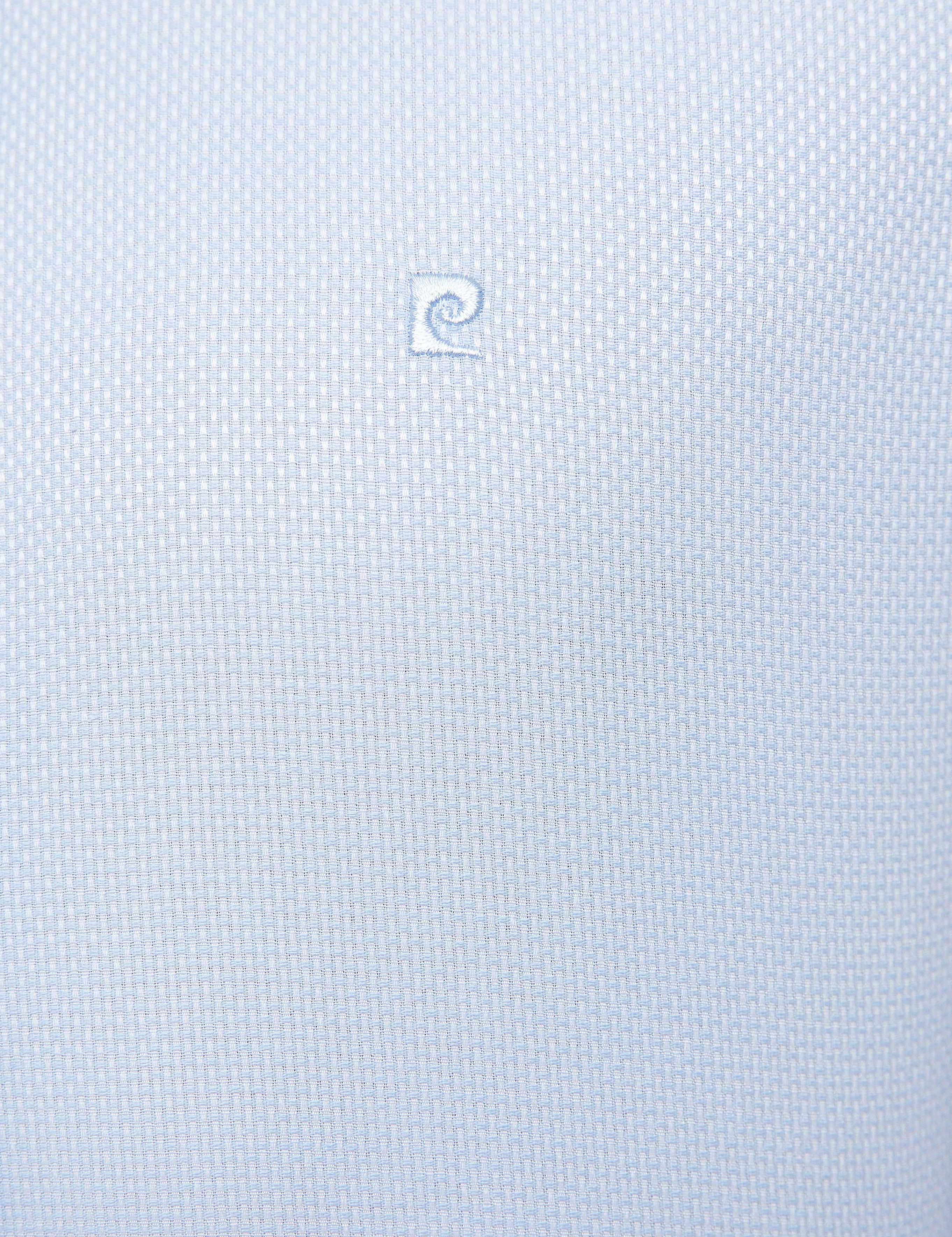 Açık Mavi Slim Fit Armürlü Gömlek