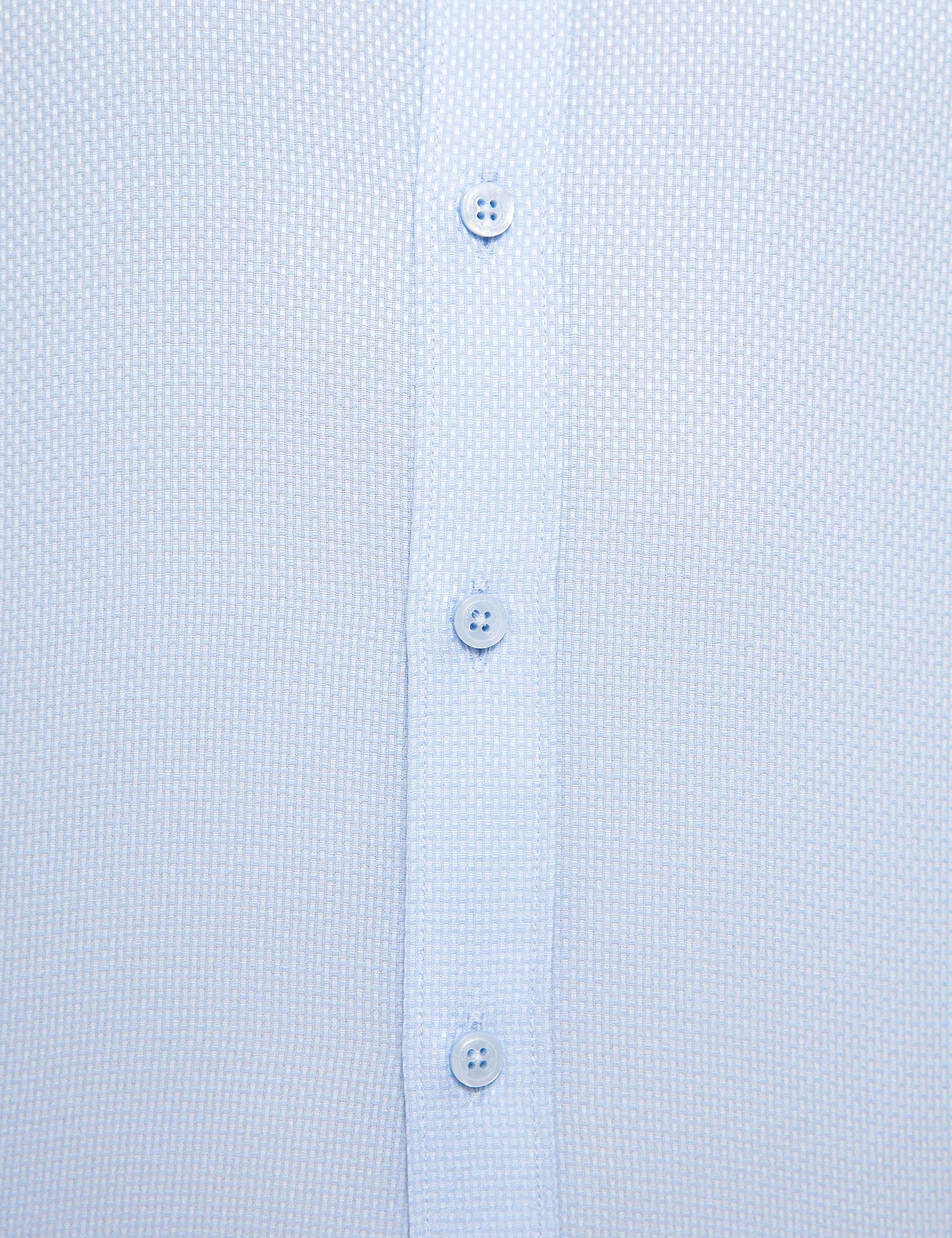 Açık Mavi Slim Fit Armürlü Gömlek