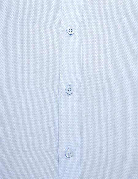 Açık Mavi Slim Fit Armürlü Gömlek - 50211260010