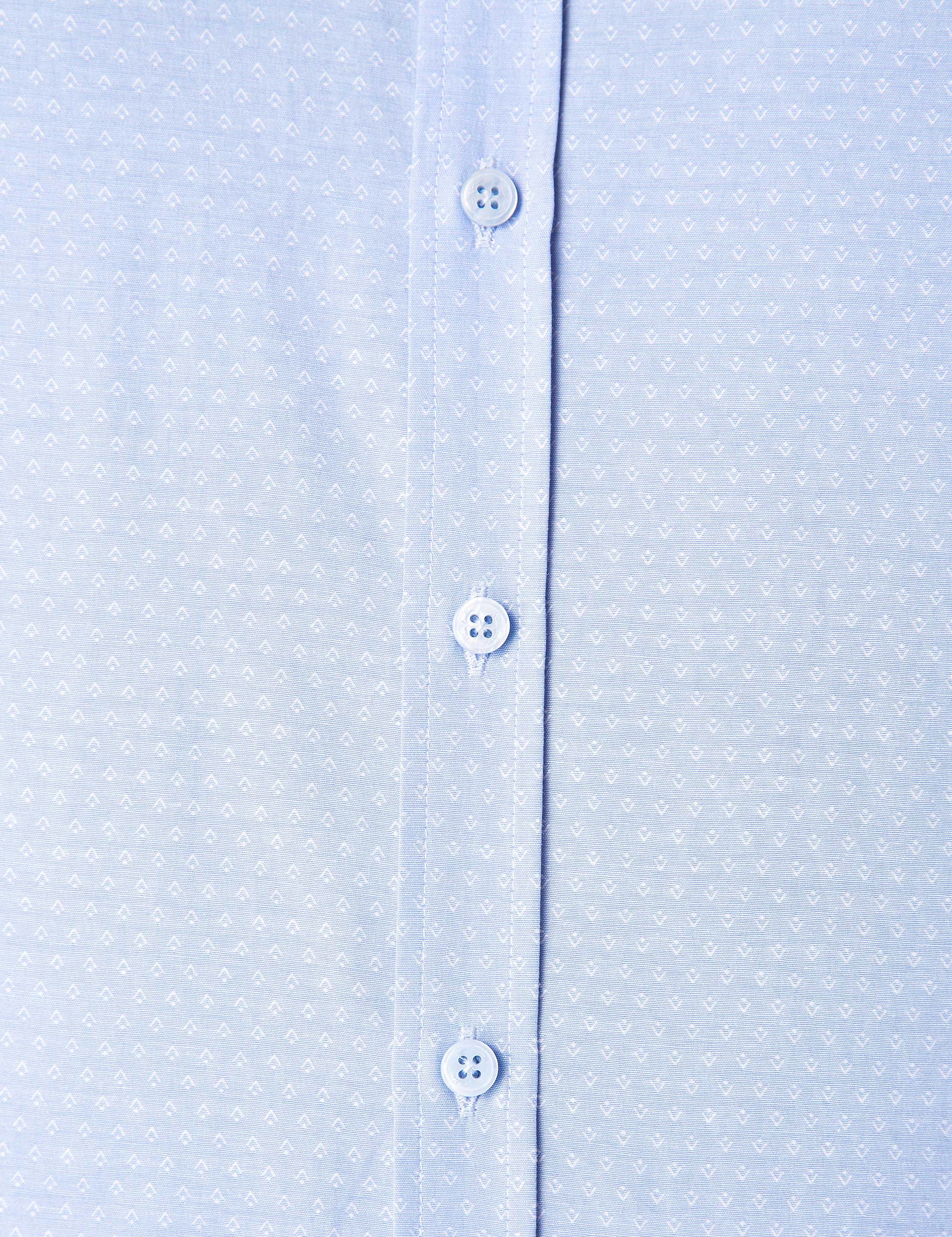 Açık Mavi Slim Fit Armürlü Gömlek