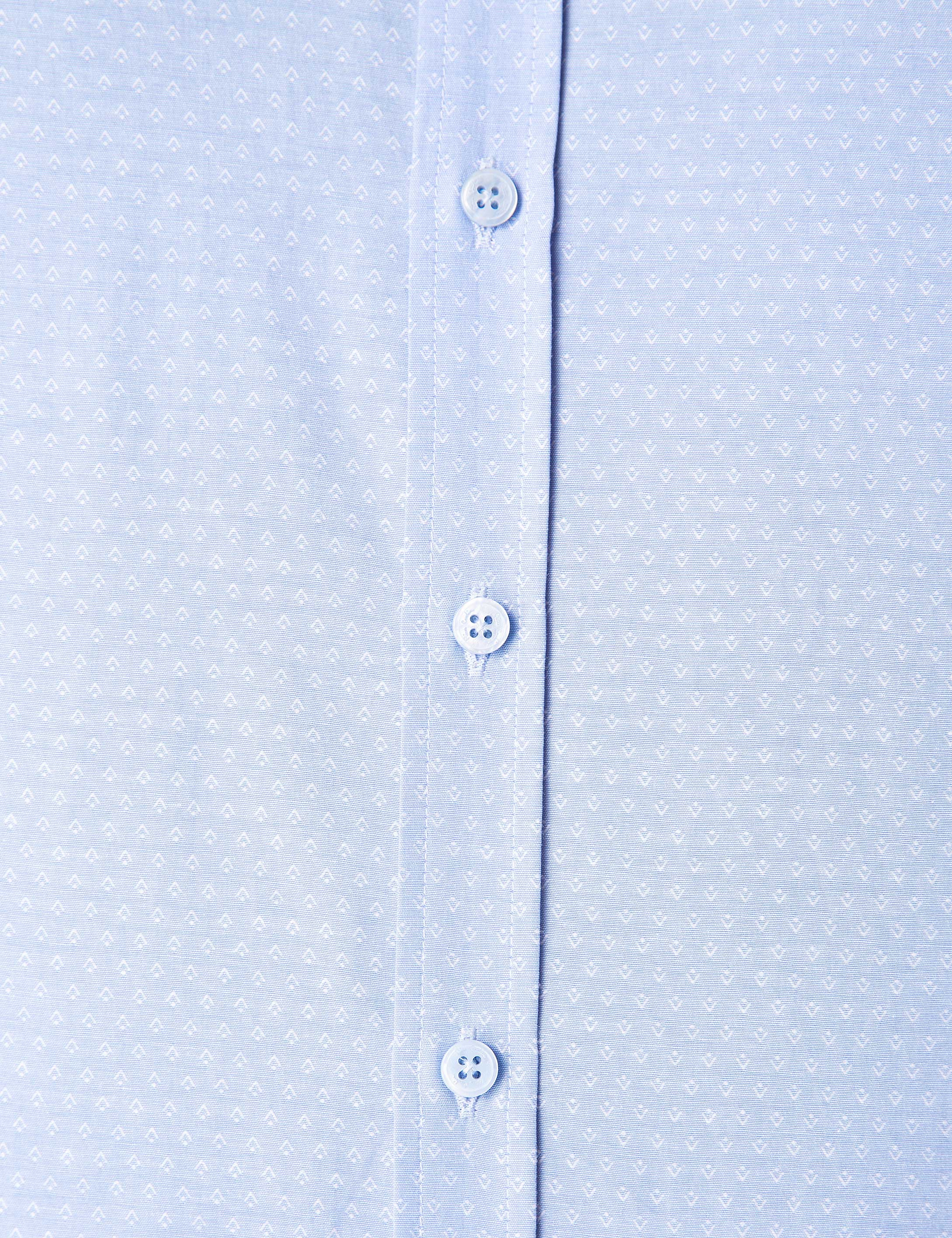 Açık Mavi Slim Fit Armürlü Gömlek - Image 5