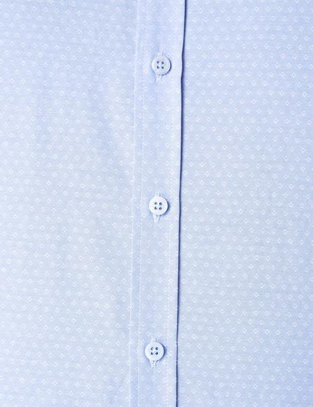 Açık Mavi Slim Fit Armürlü Gömlek - 50211261003