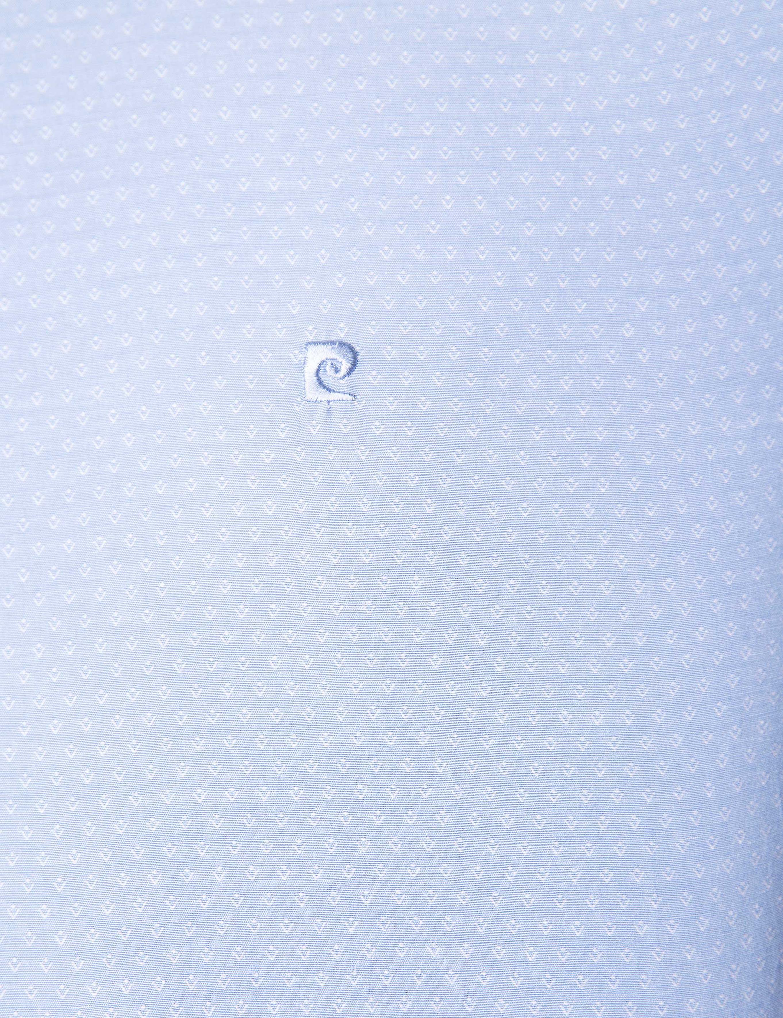 Açık Mavi Slim Fit Armürlü Gömlek