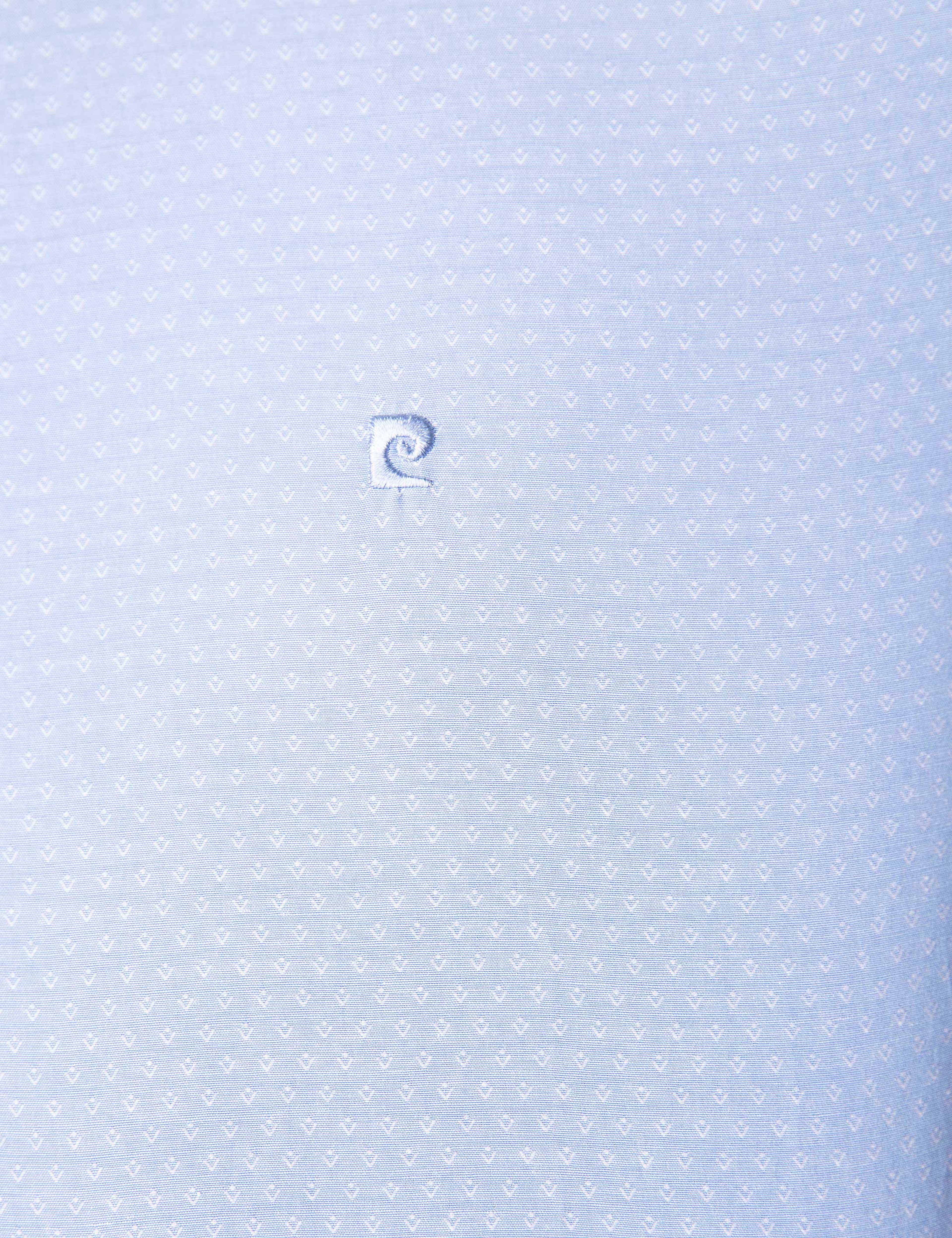 Açık Mavi Slim Fit Armürlü Gömlek - Image 4