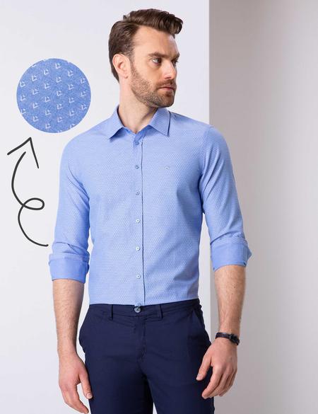 Koyu Mavi Slim Fit Gömlek - 50211261013