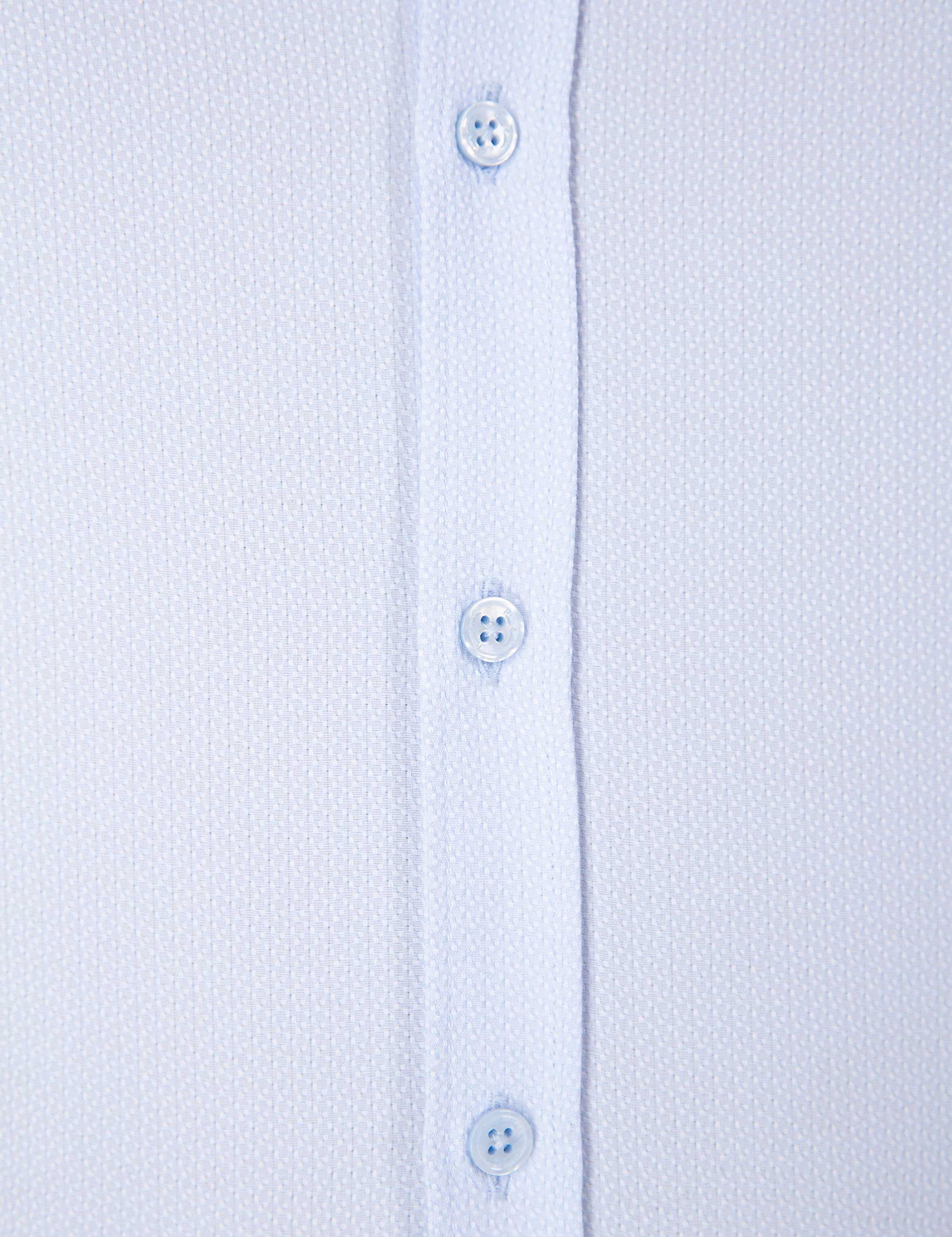 Açık Mavi Slim Fit Armürlü Gömlek