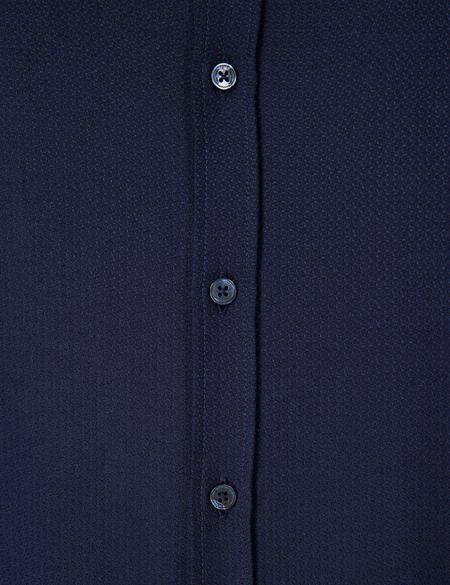 Lacivert Slim Fit Armürlü Gömlek - 50211262025