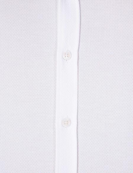 Beyaz Slim Fit Armürlü Gömlek - 50211262016