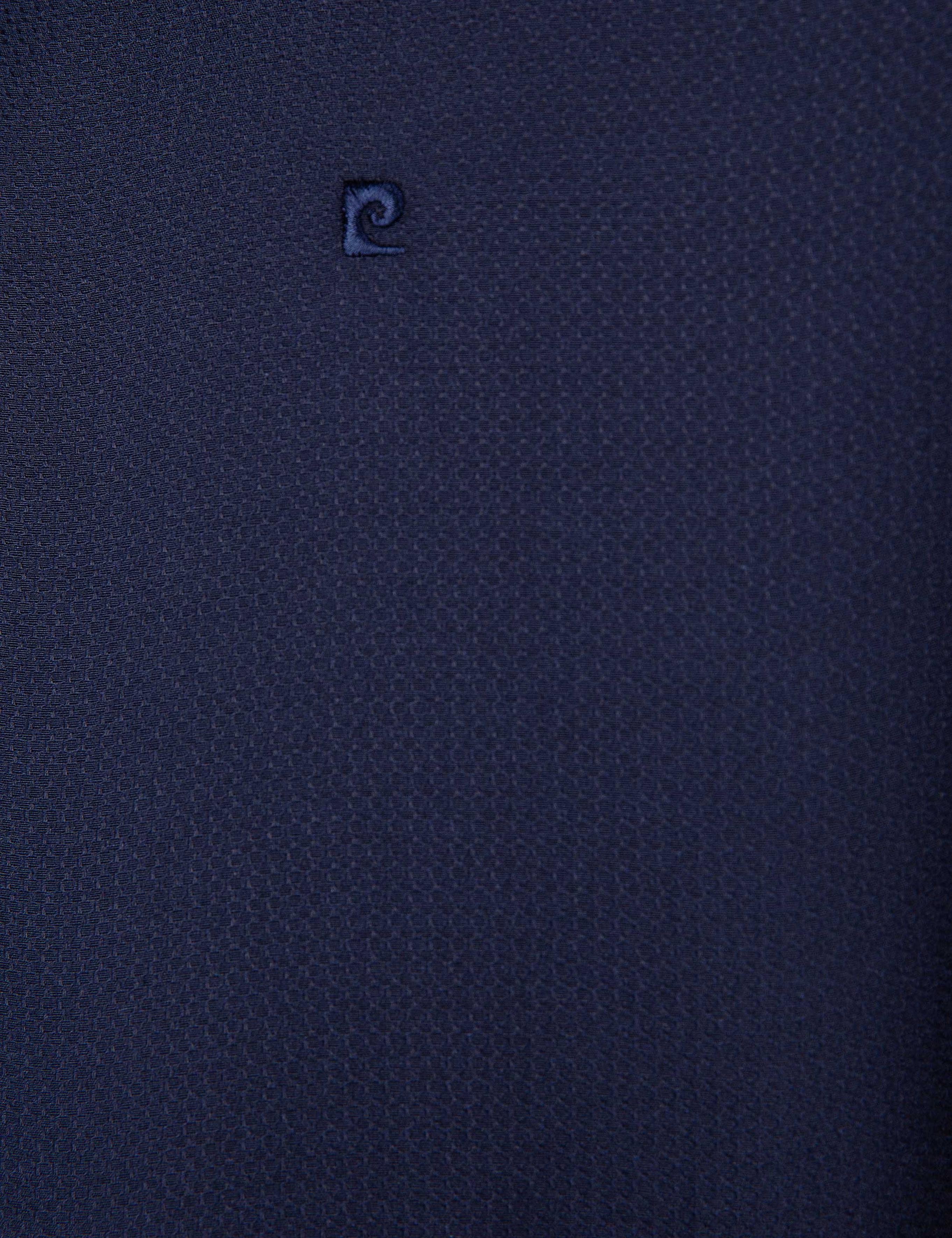 Lacivert Slim Fit Armürlü Gömlek