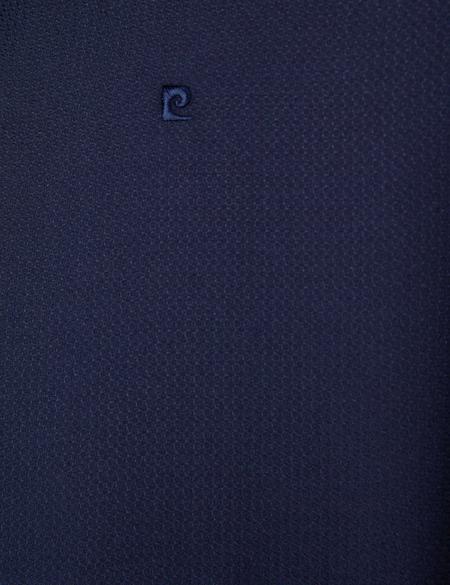 Lacivert Slim Fit Armürlü Gömlek - 50211262025