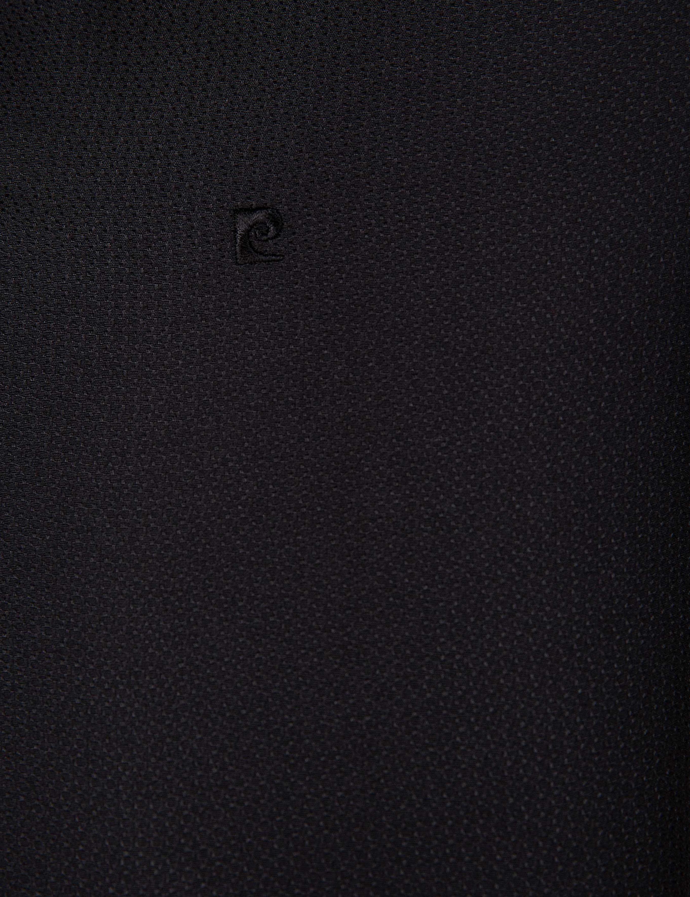 Siyah Slim Fit Armürlü Gömlek