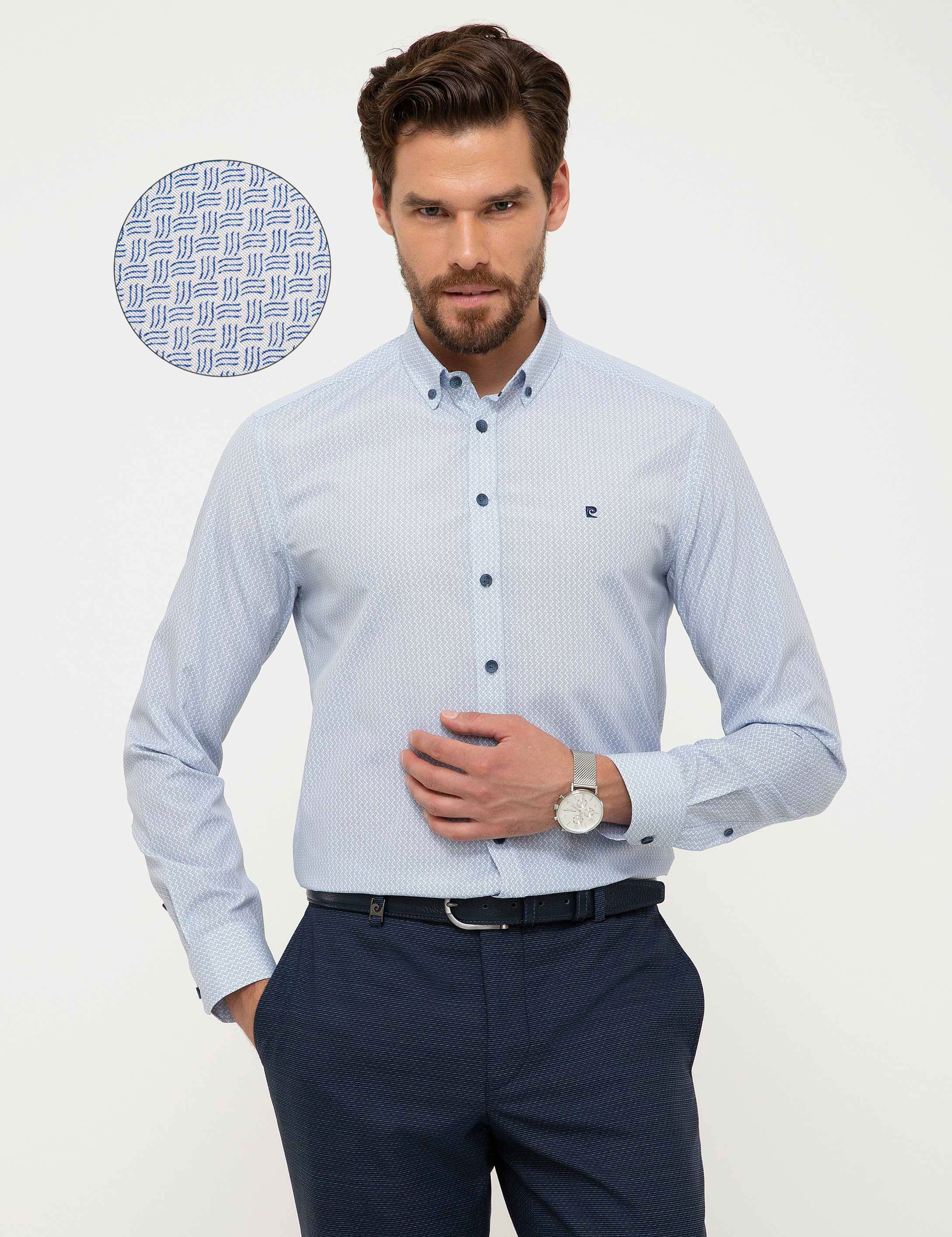 Mavi Slim Fit Gömlek - Image 1