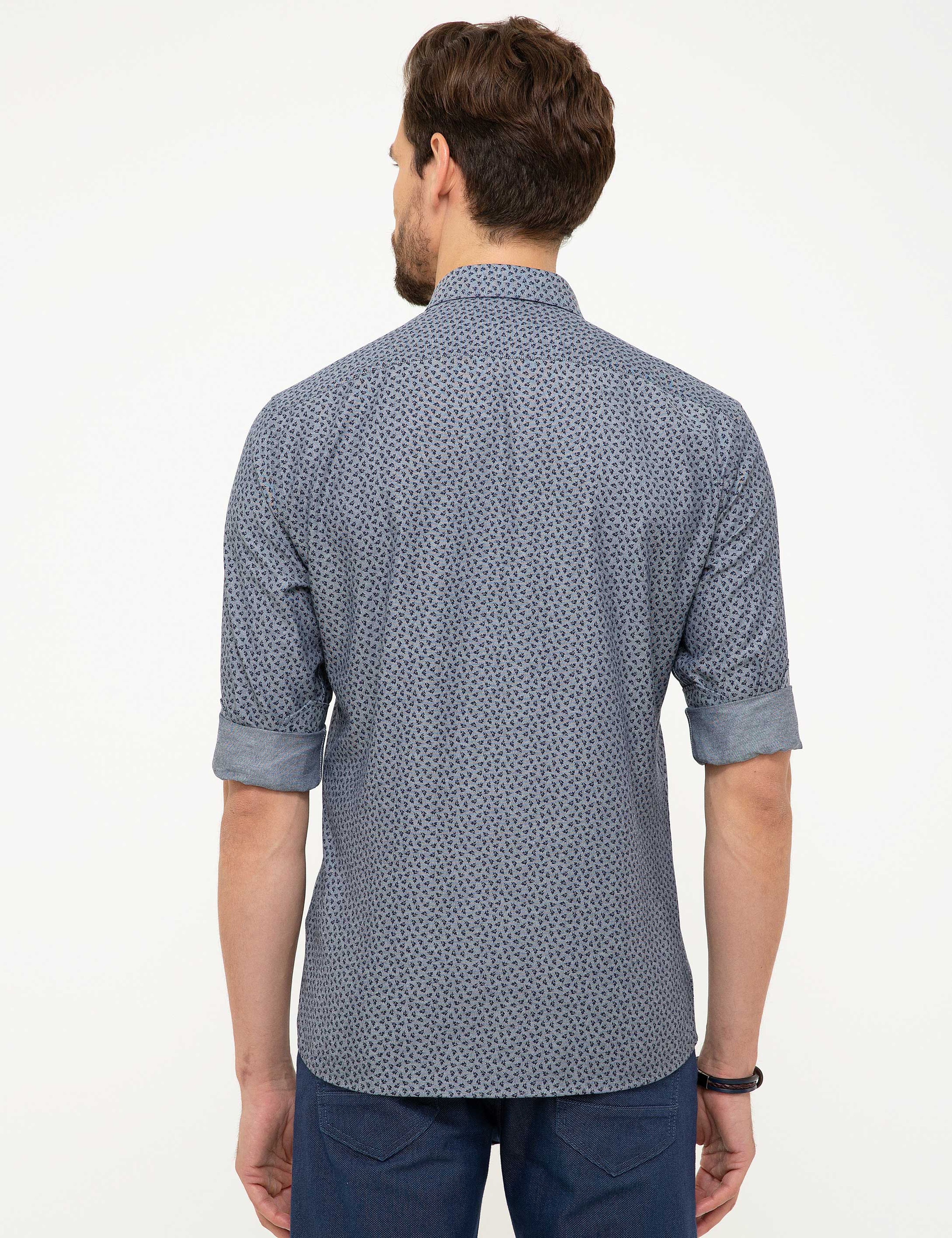 Lacivert Slim Fit Gömlek