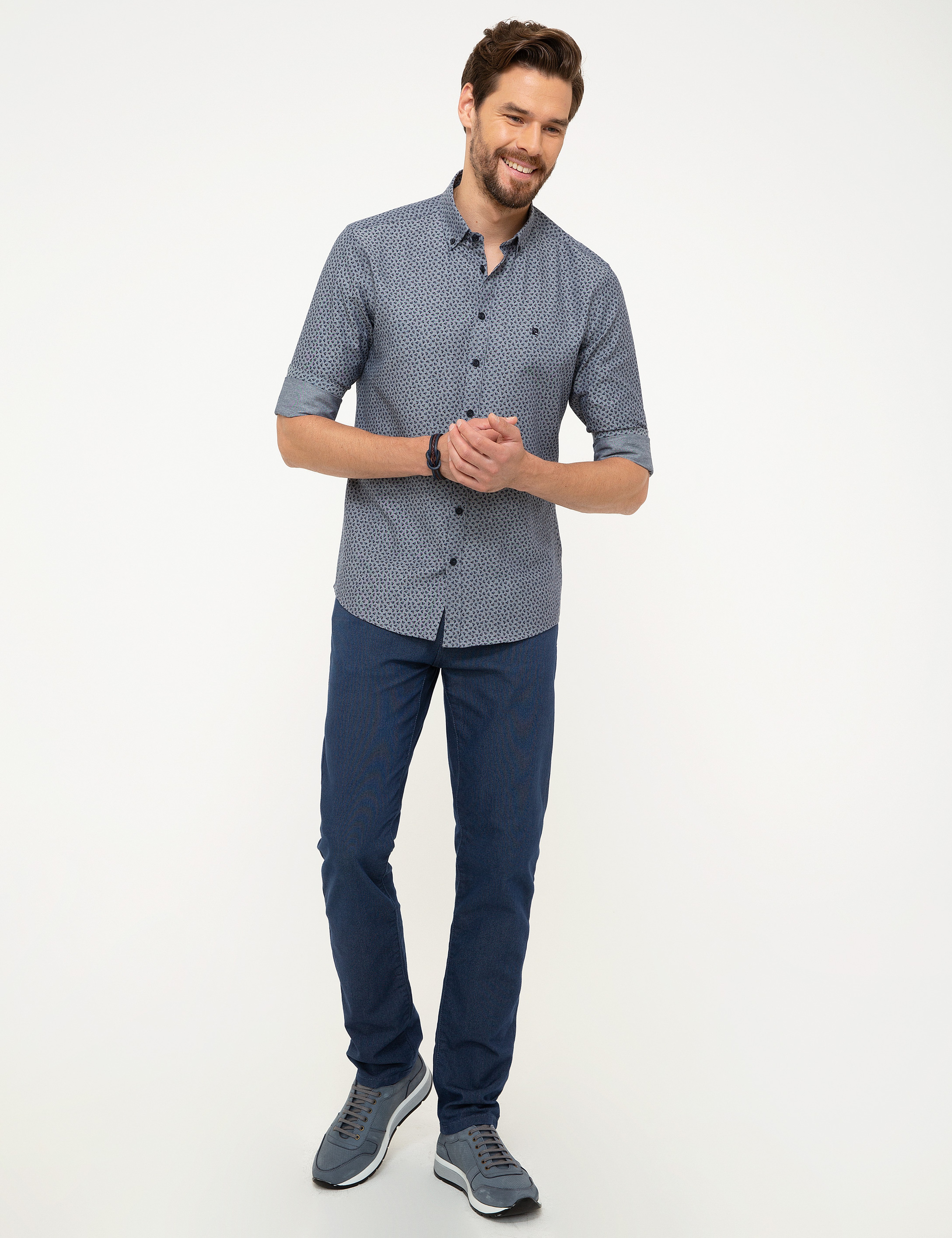 Lacivert Slim Fit Gömlek