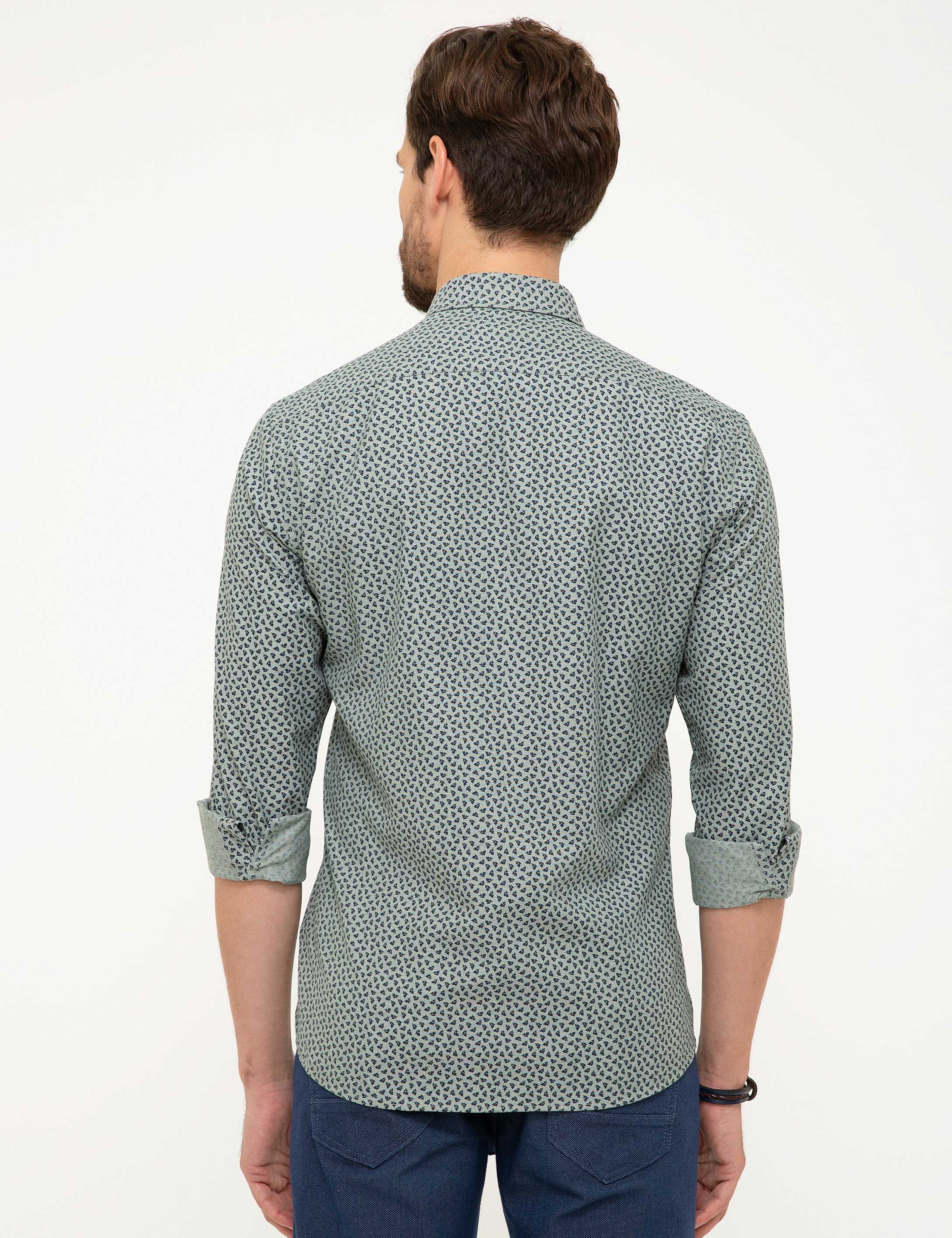 Koyu Yeşil Slim Fit Gömlek