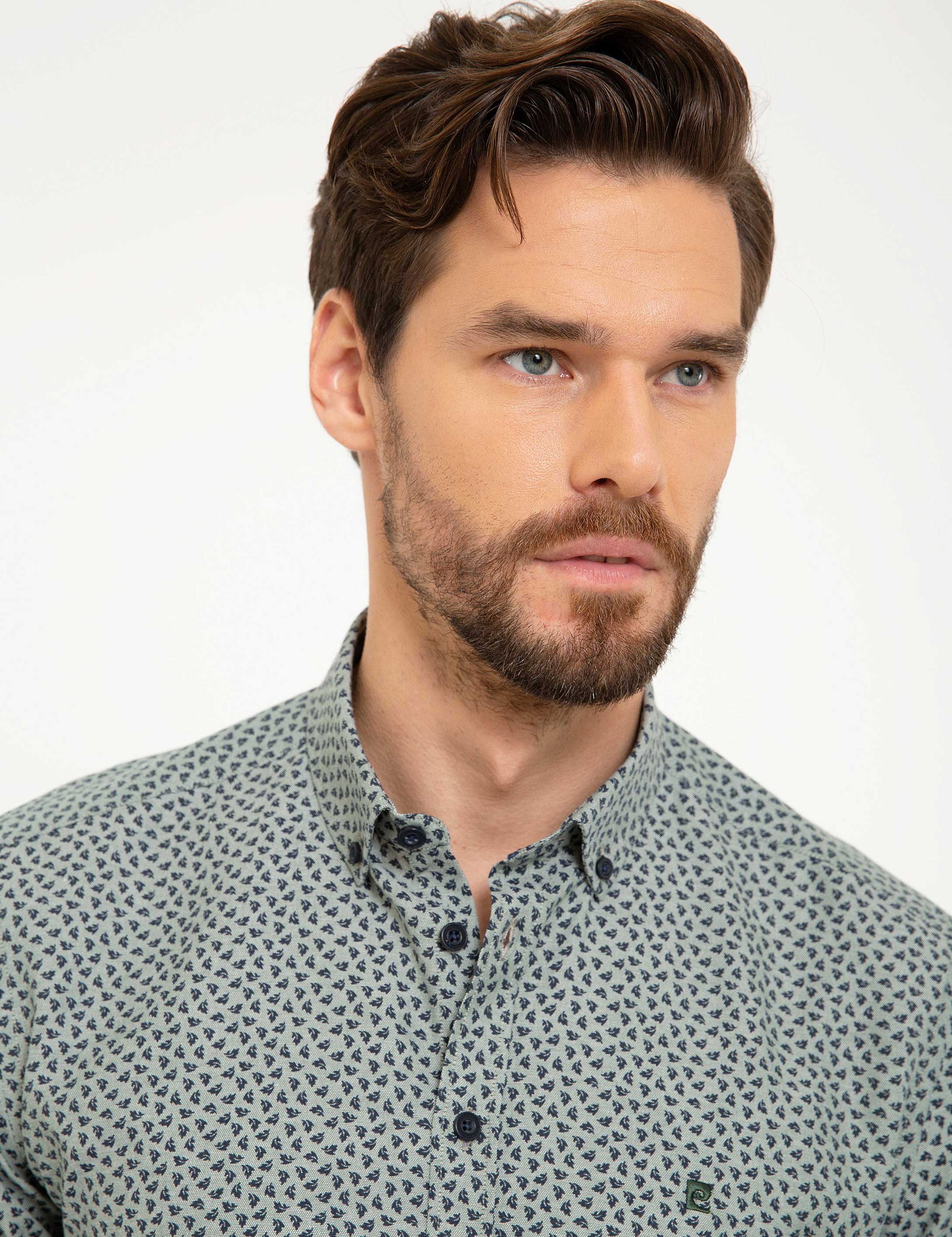 Koyu Yeşil Slim Fit Gömlek - Image 2