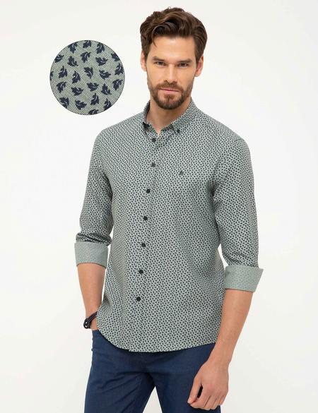 Koyu Yeşil Slim Fit Gömlek - 50211265010