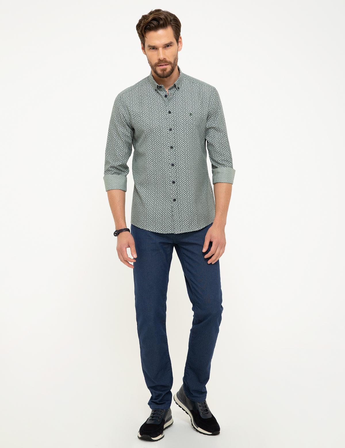 Koyu Yeşil Slim Fit Gömlek - 50211265010