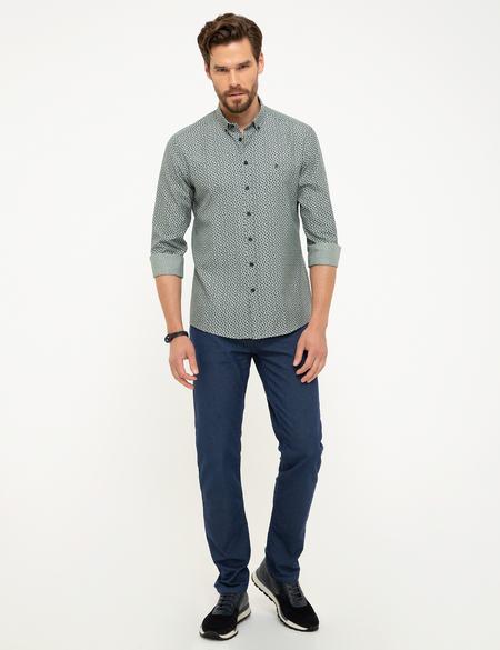 Koyu Yeşil Slim Fit Gömlek - 50211265010