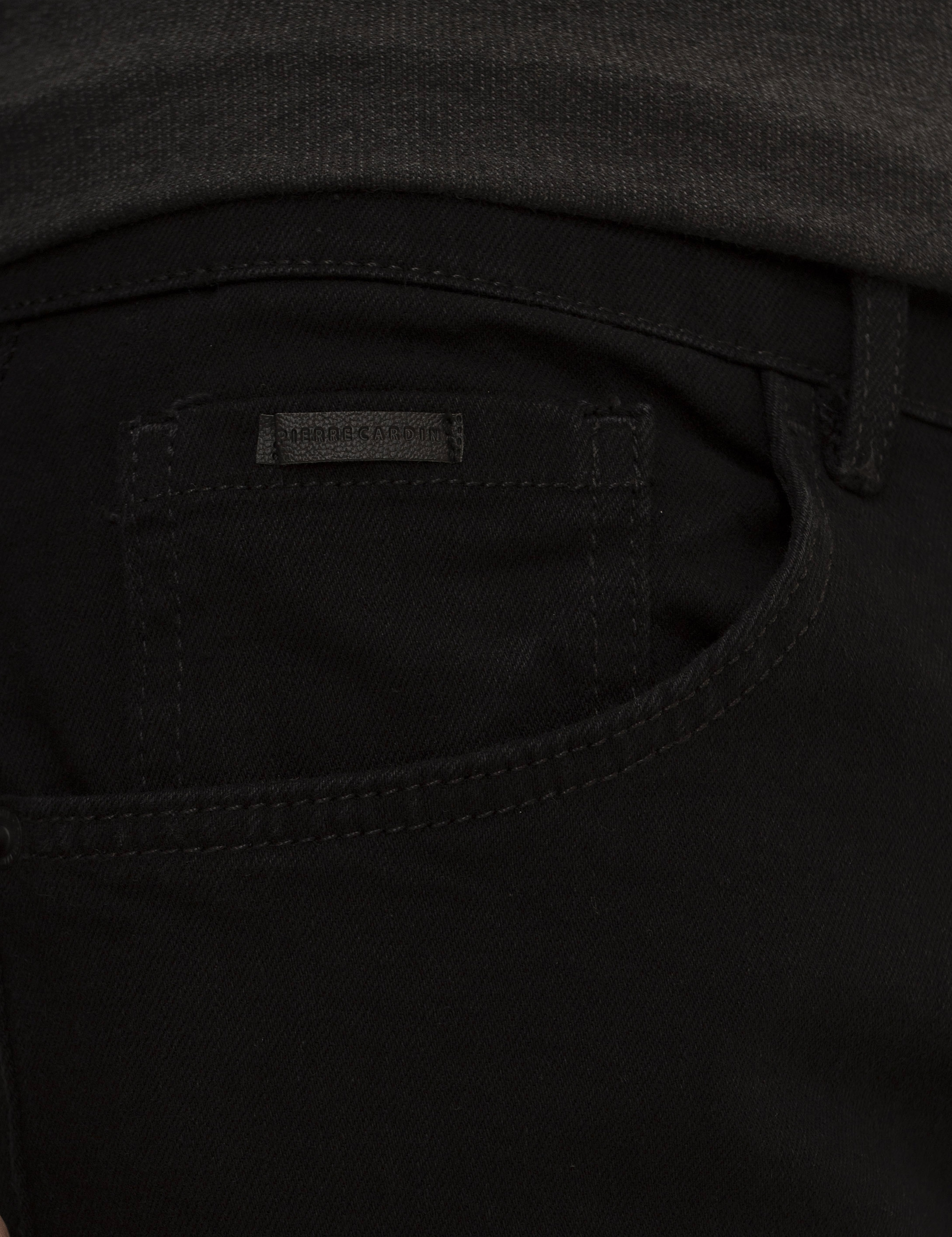 Siyah Regular Fit Denim Pantolon - Image 4