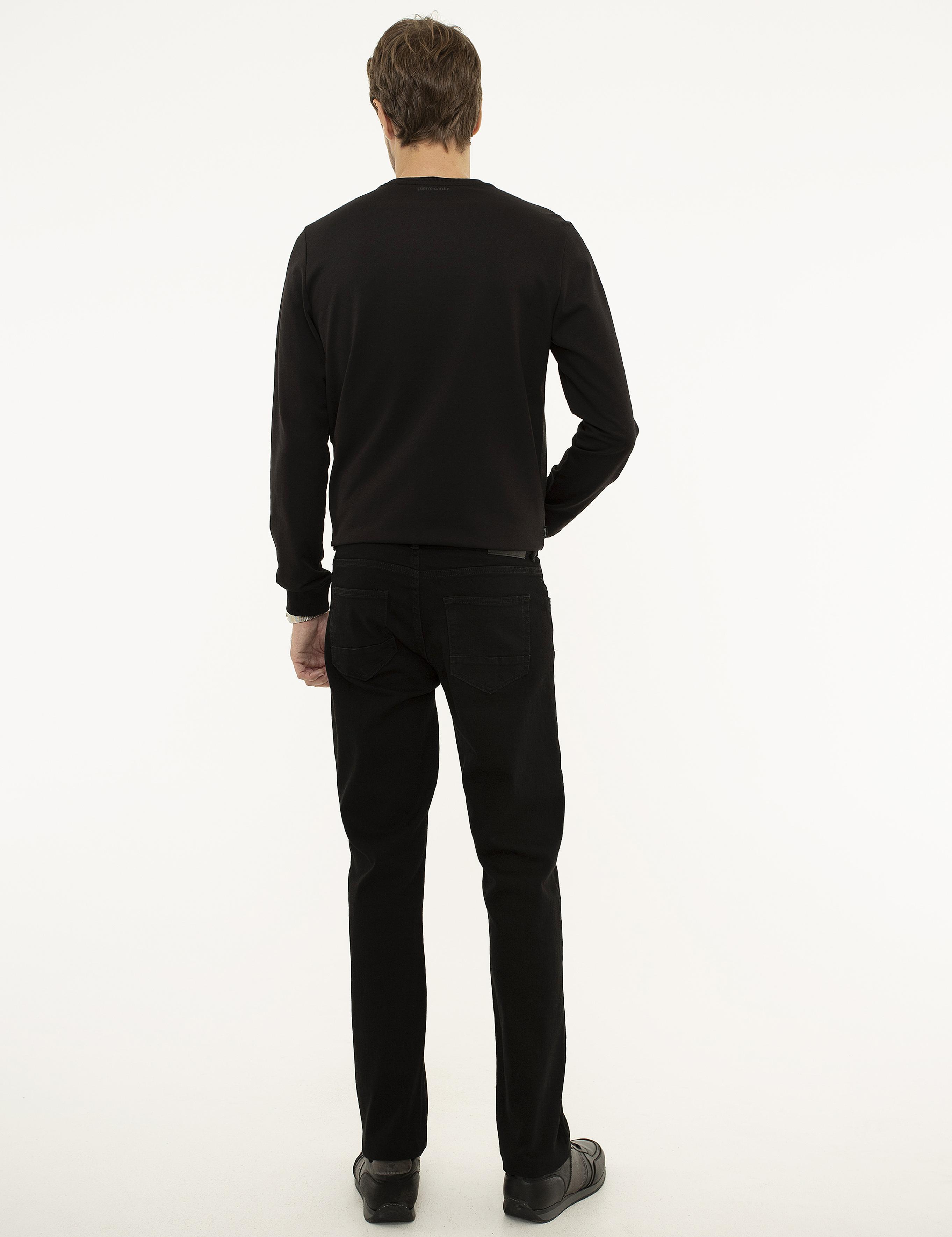 Siyah Regular Fit Denim Pantolon