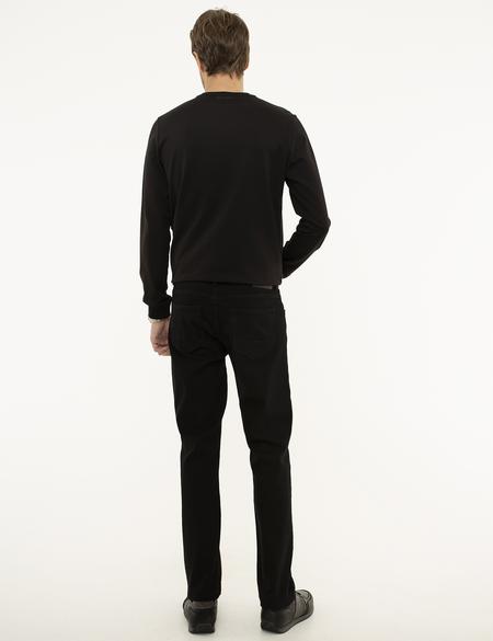 Siyah Regular Fit Denim Pantolon - 50211315017