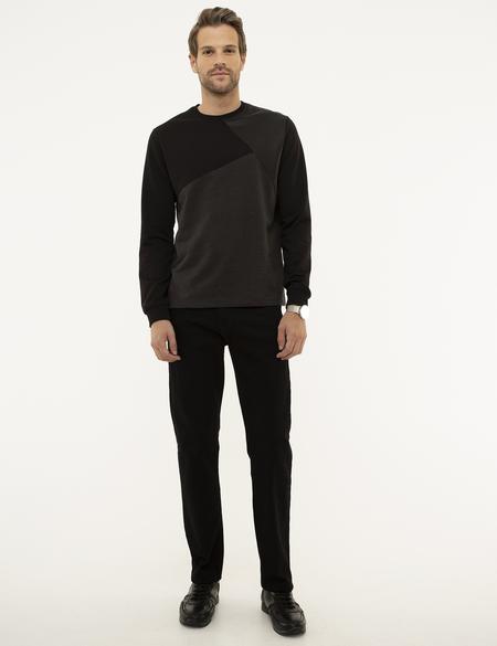 Siyah Regular Fit Denim Pantolon - 50211315017